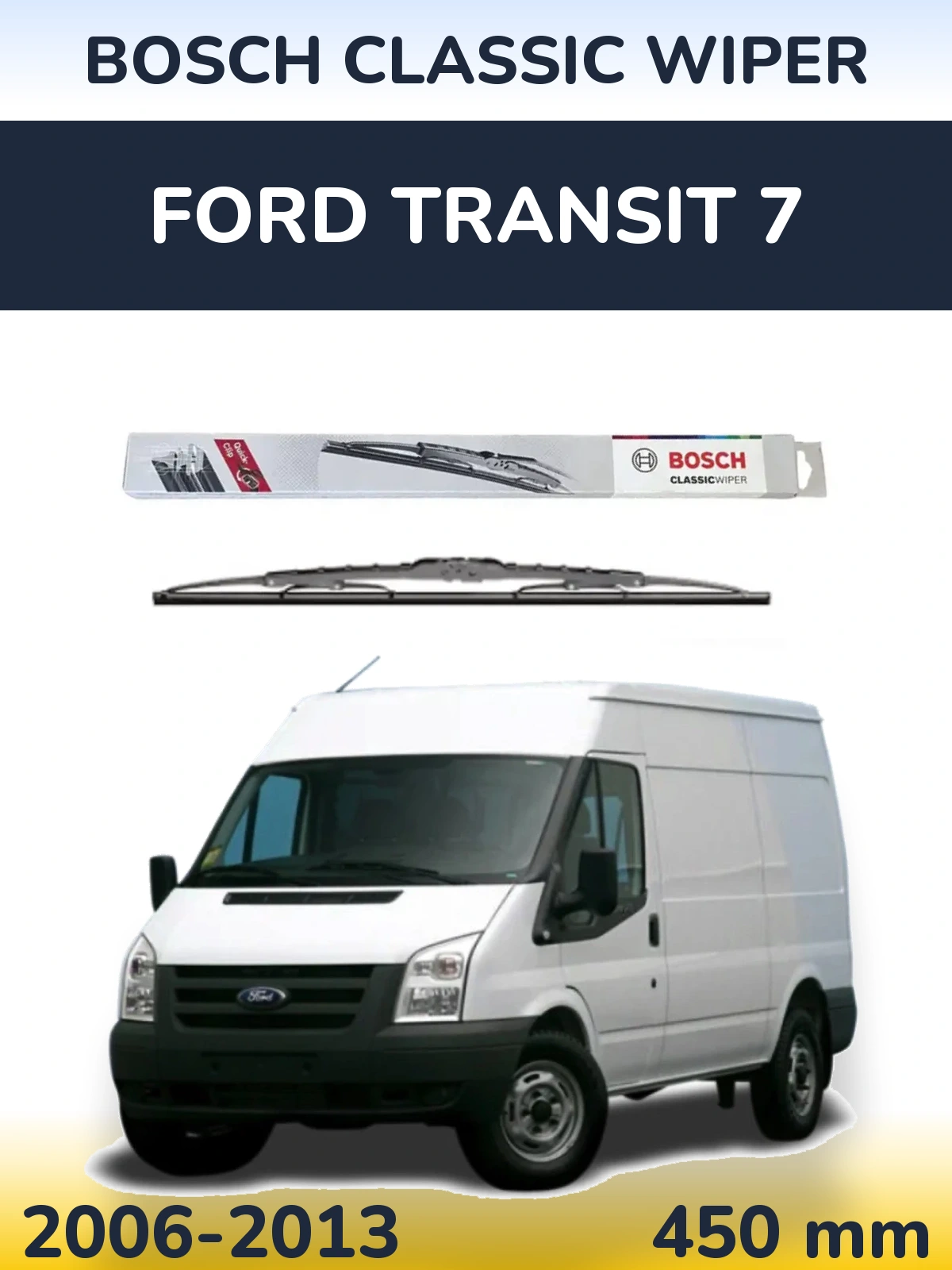 Zadní stěrač BOSCH Classic Wiper 450 mm pro Ford Transit 7 2006-2013