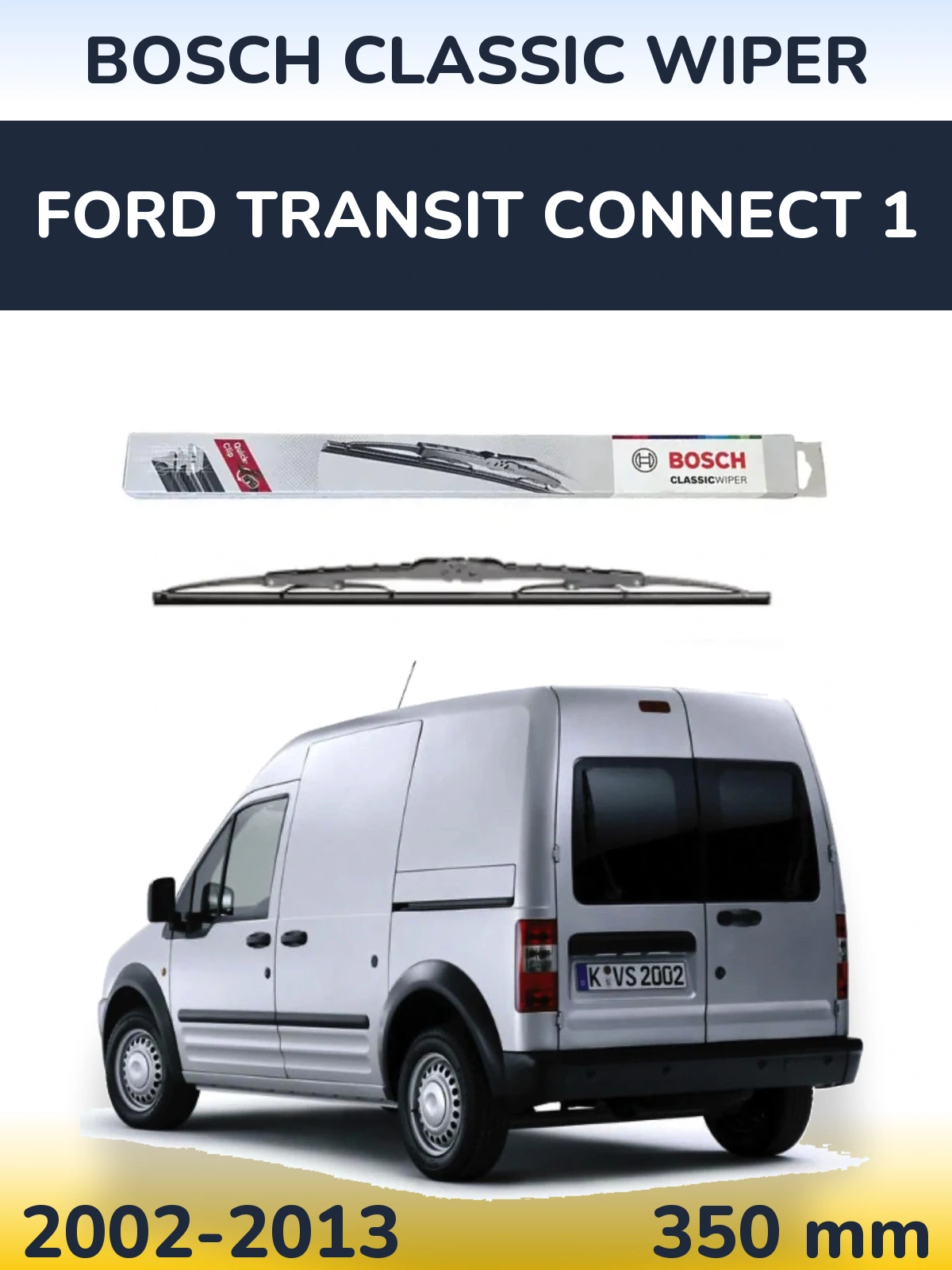 Zadní stěrač BOSCH Classic Wiper 340 mm pro Ford Transit Connect 1 2002-2013