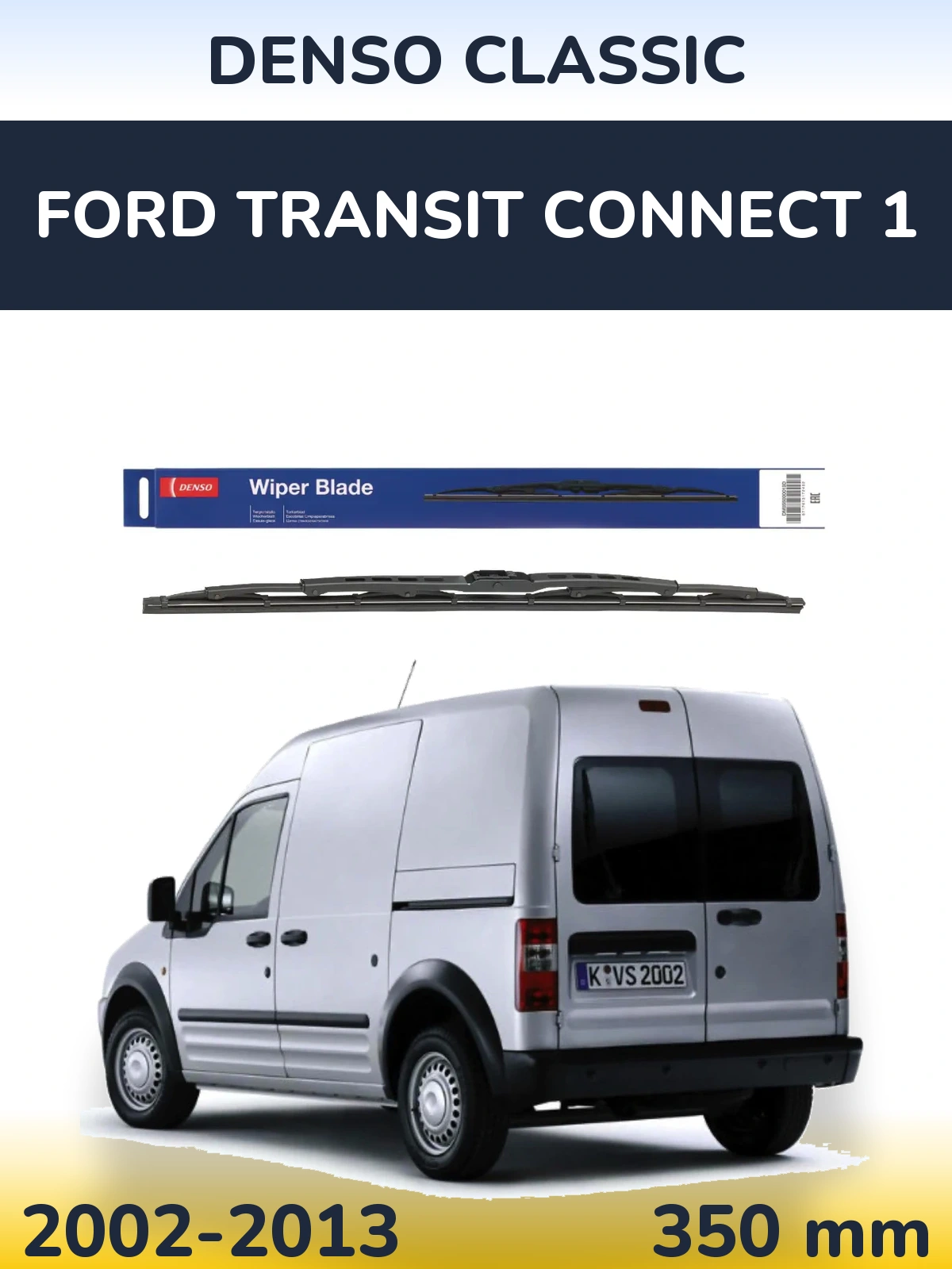 Zadní stěrač Denso Classic 350 mm pro Ford Transit Connect 1 2002-2013