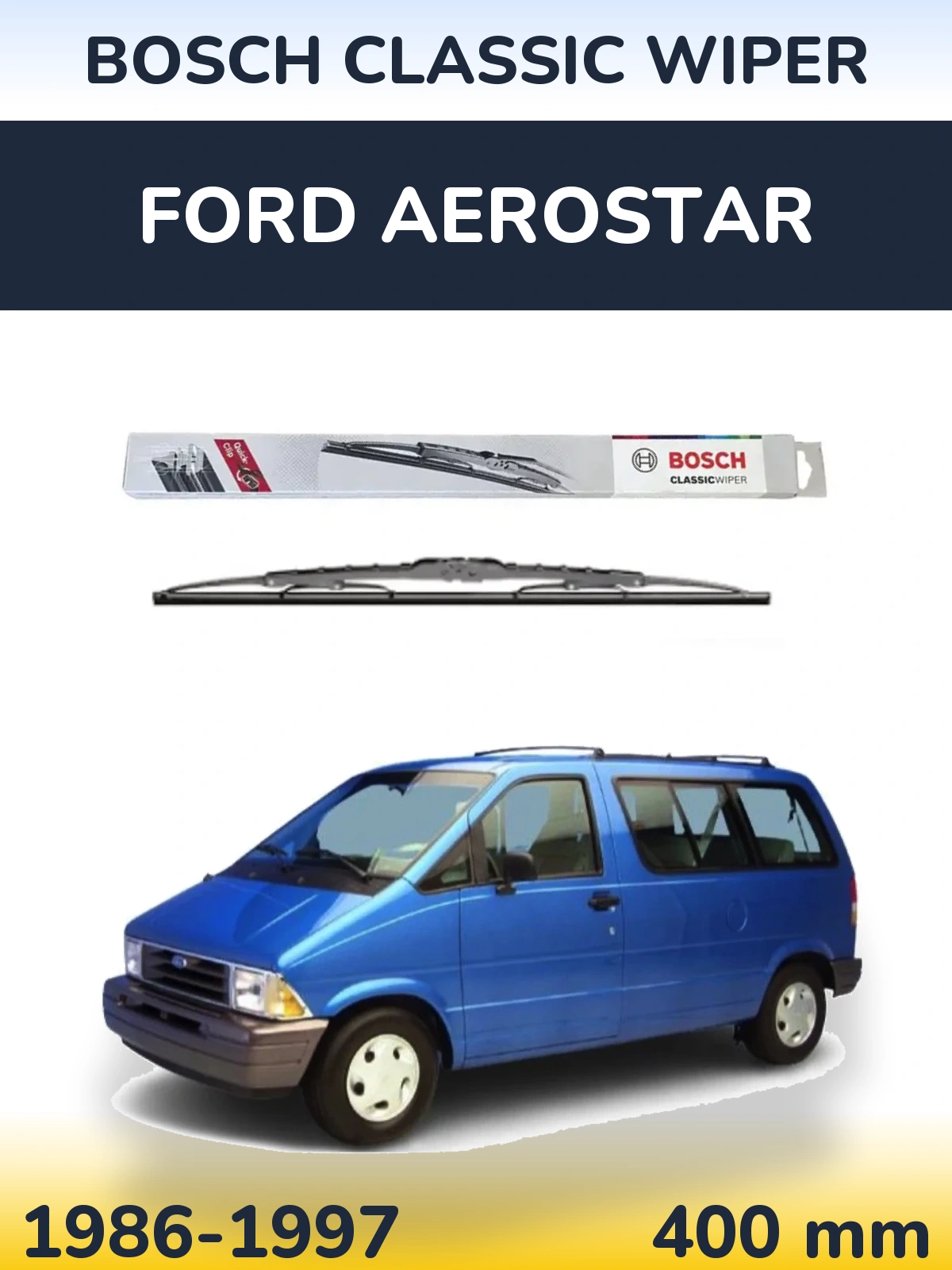 Задня щітка BOSCH Classic Wiper 400 мм для Ford Aerostar 1986-1997