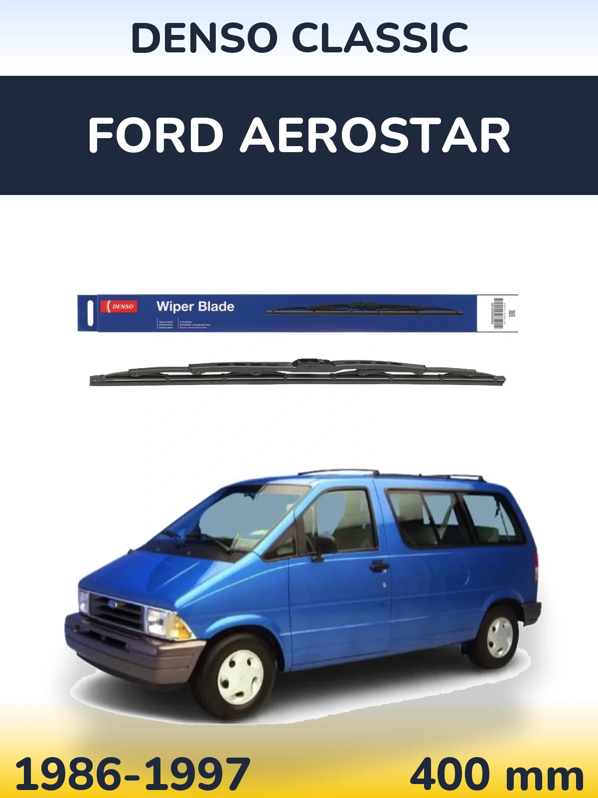 Zadní stěrač Denso Classic 400 mm pro Ford Aerostar 1986-1997