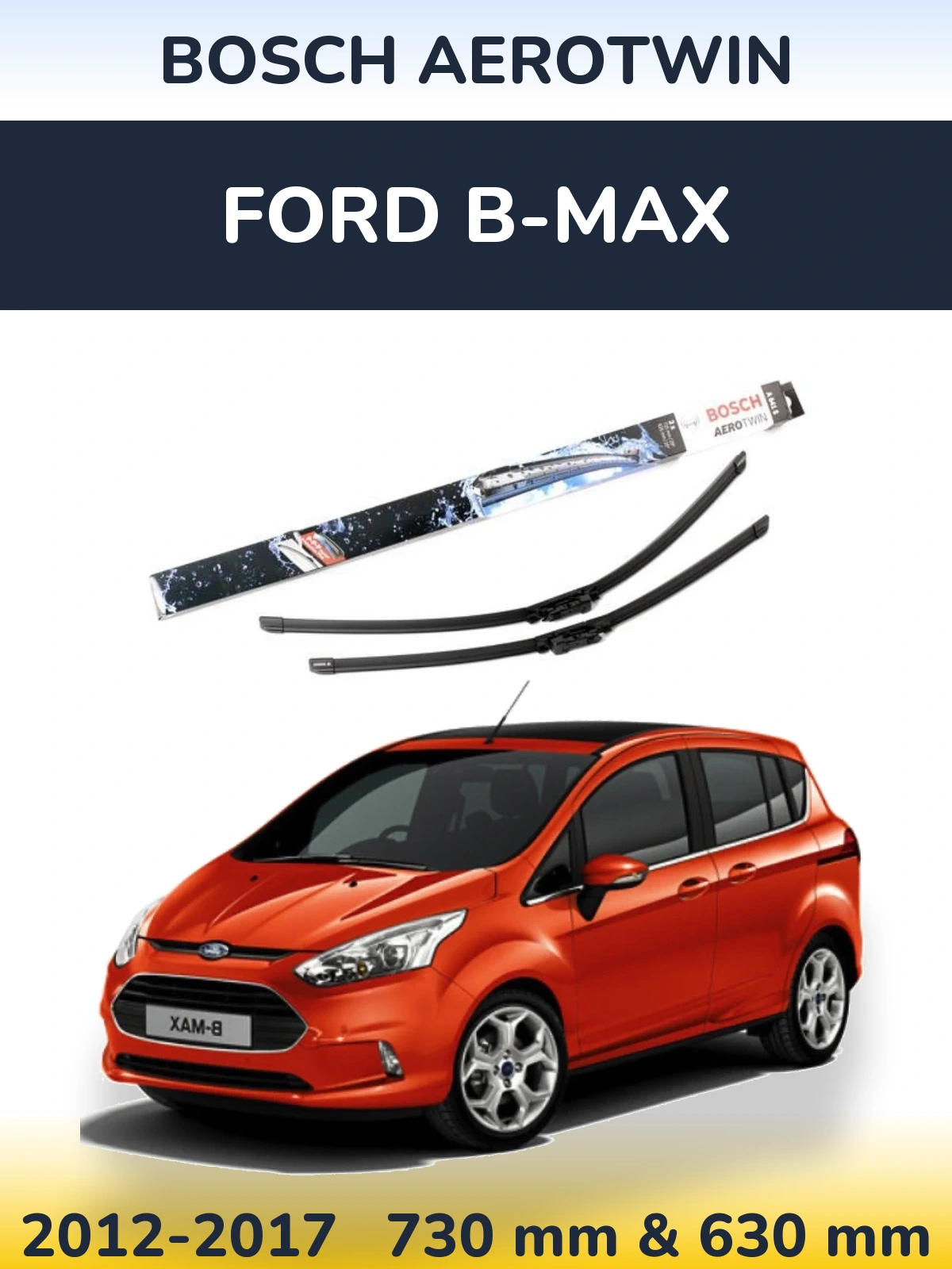 Комплект передніх щіток BOSCH AeroTwin 725 & 625 мм для Ford B-Max 2012-2017