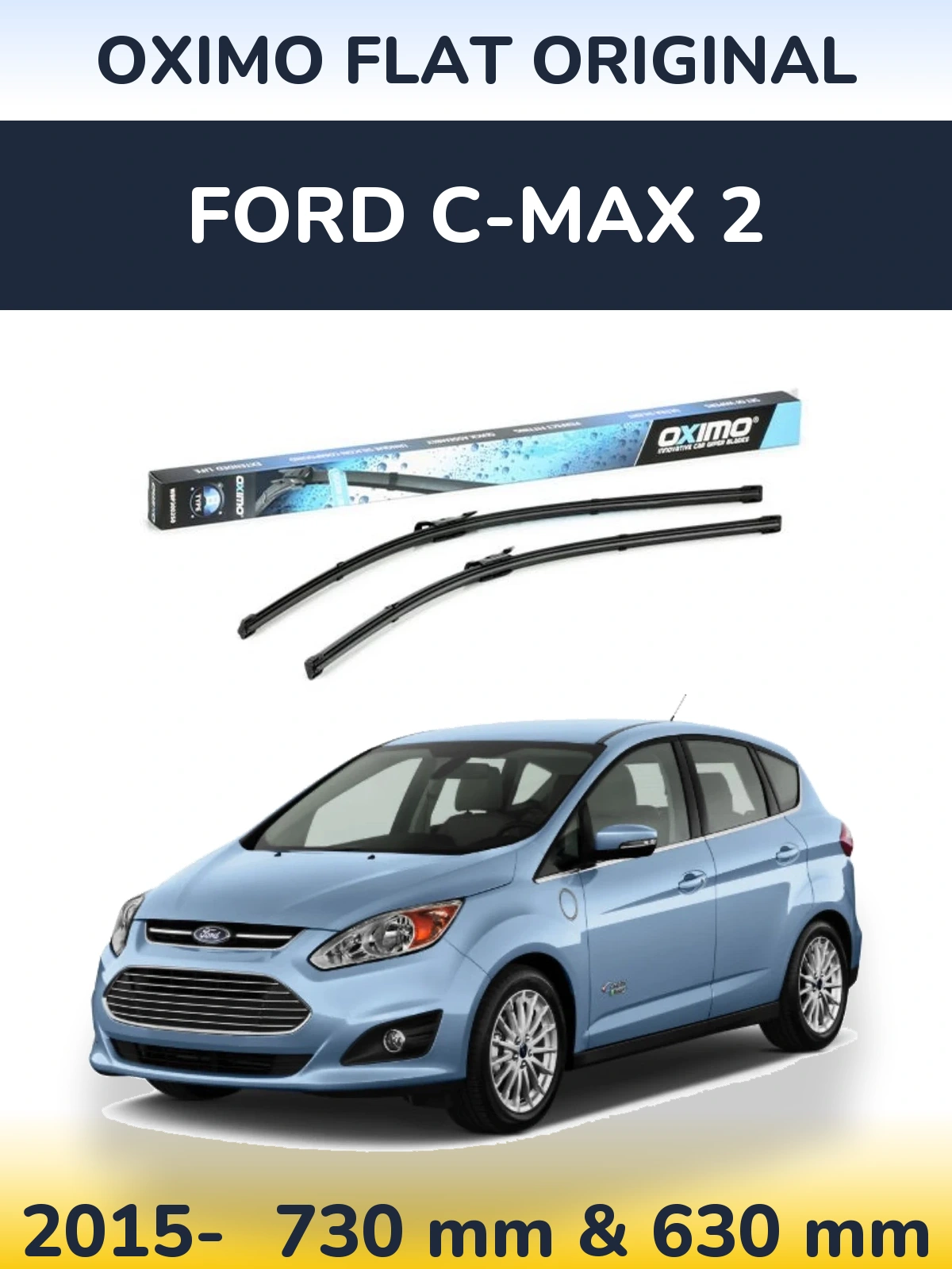 Sada předních stěračů Oximo Flat Original 700 a 650 mm pro Ford C-MAX 2 2015-2026
