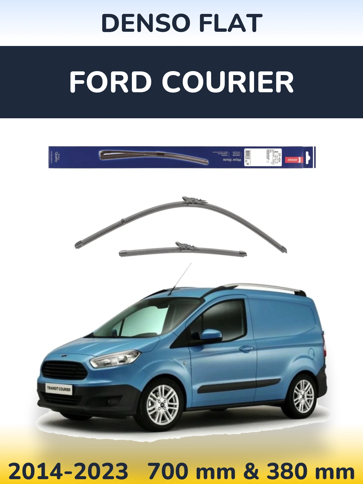 Sada předních stěračů Denso Flat 700 a 380 mm pro Ford Courier 2014-2023