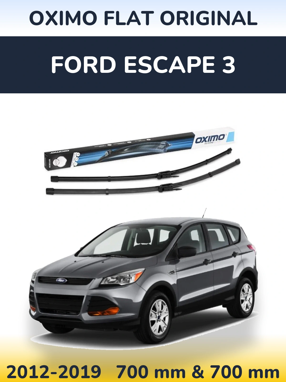 Sada předních stěračů Oximo Flat Original 700 a 700 mm pro Ford Escape 3 2012-2019
