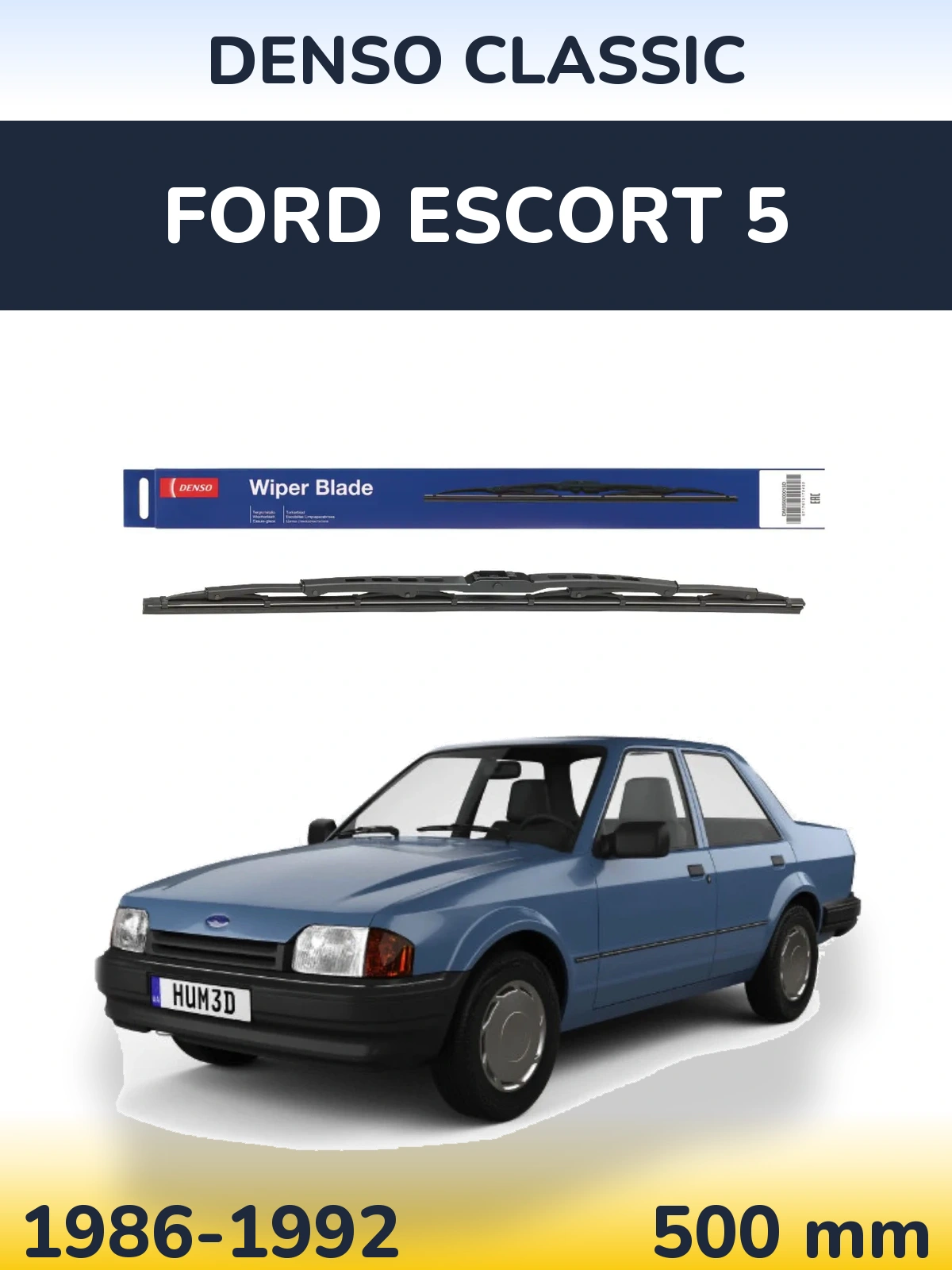 Задня щітка Denso Classic 500 мм для Ford Escort 5 1986-1992