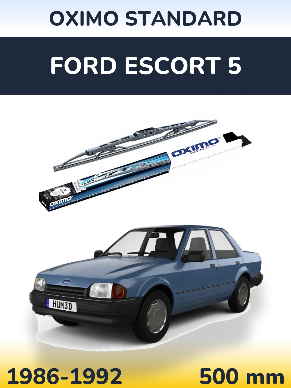 Zadní stěrač Oximo Standard 500 mm pro Ford Escort 5 1986-1992