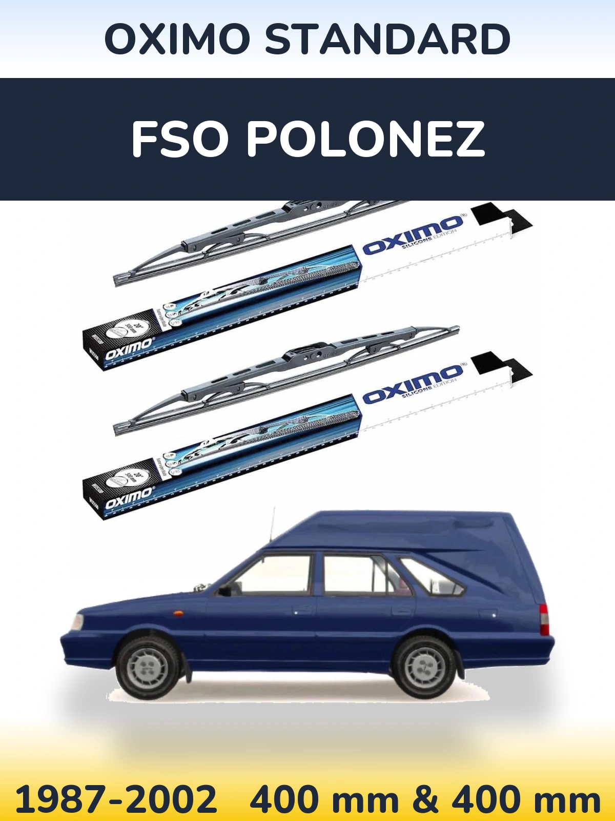 Sada předních stěračů Oximo Standard 400 a 400 mm pro FSO Polonez 1987-2002