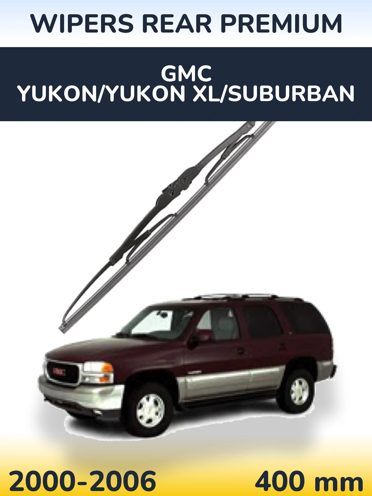 Zadní stěrač WIPERS REAR PREMIUM 400 mm pro GMC Yukon/Yukon XL/Suburban 2000-2006