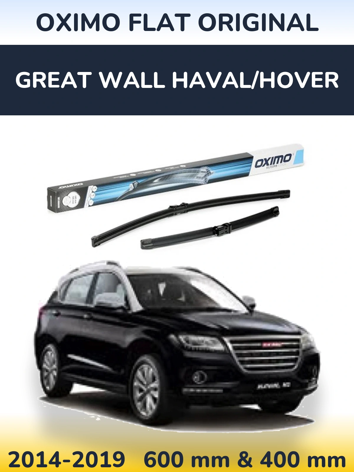 Sada předních stěračů Oximo Flat Original 600 a 400 mm pro Great Wall Haval/Hover 2014-2019