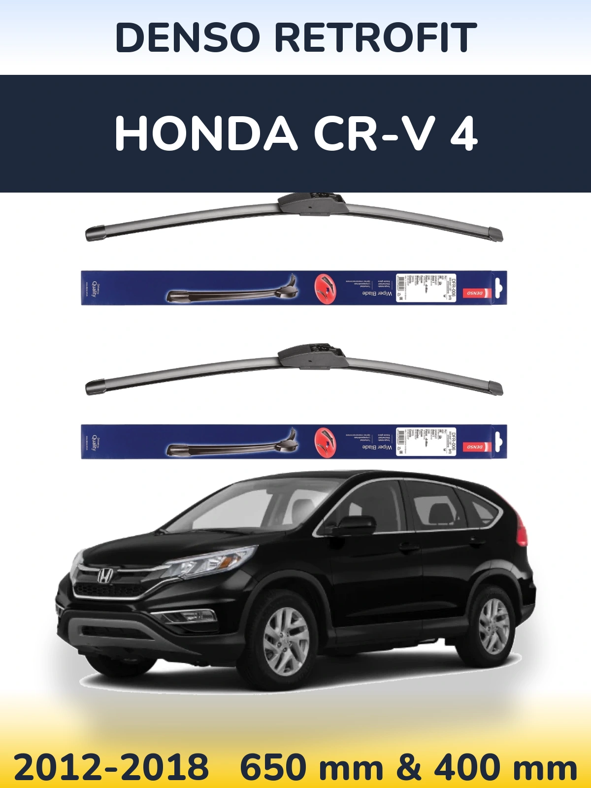 Sada předních stěračů Denso Retrofit 650 a 400 mm pro Honda CR-V 4 2012-2018
