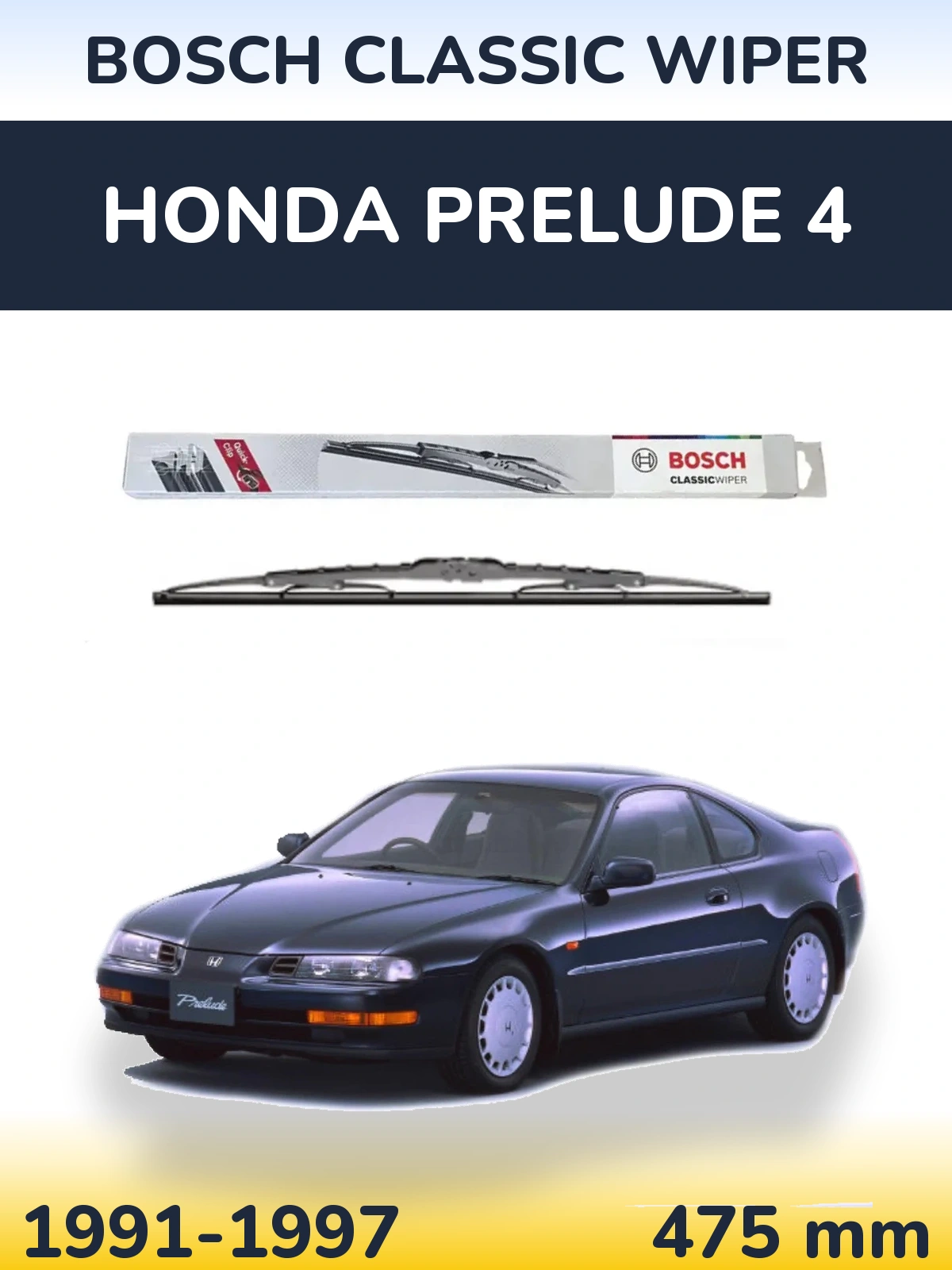 Задня щітка BOSCH Classic Wiper 475 мм для Honda Prelude 4 1991-1997