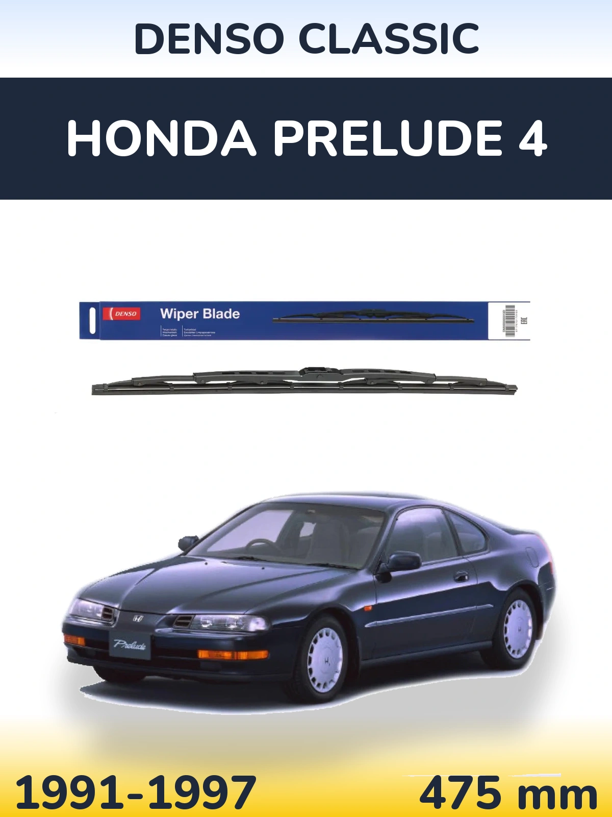Zadní stěrač Denso Classic 475 mm pro Honda Prelude 4 1991-1997