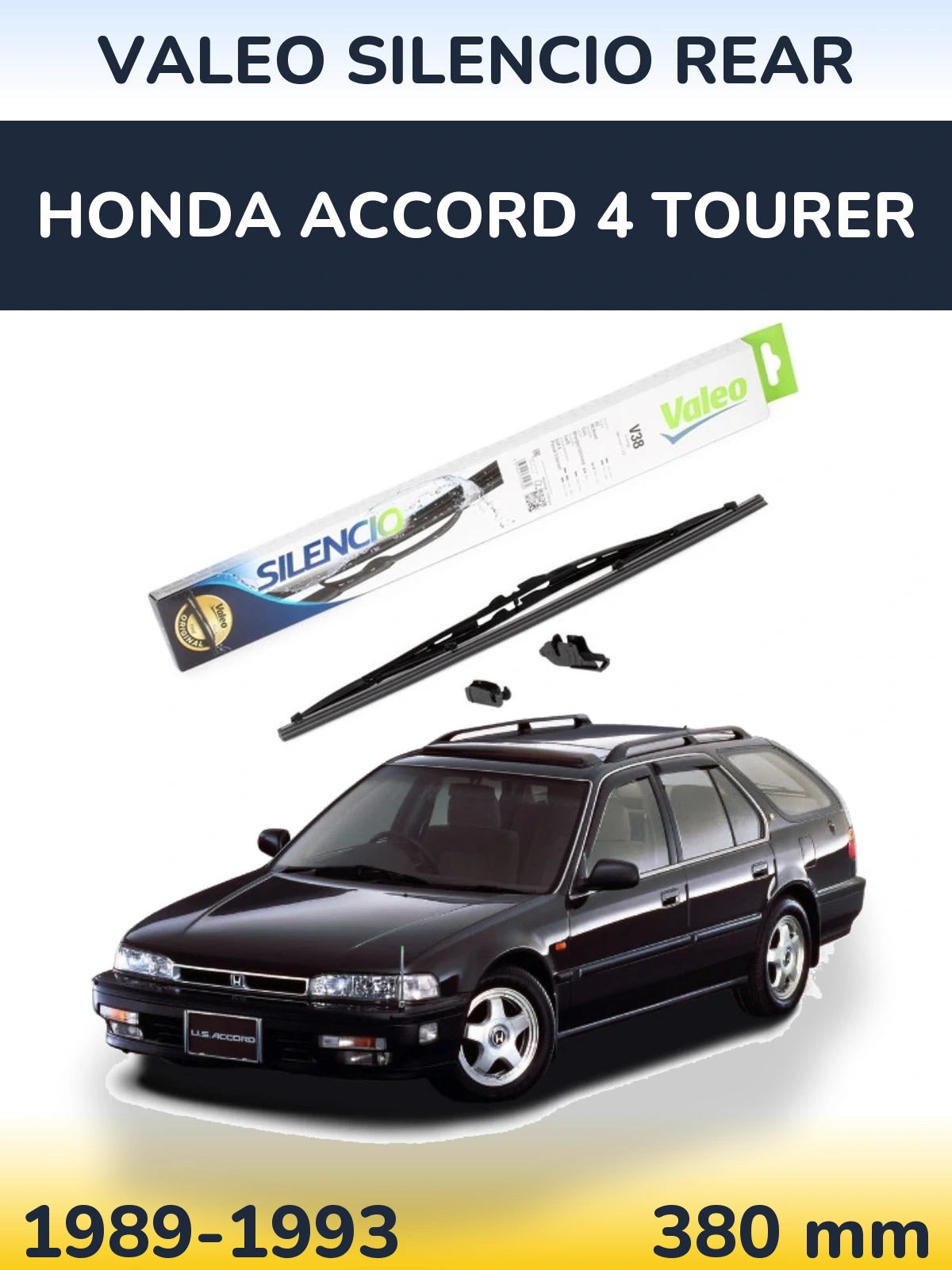 Zadní stěrač Valeo Silencio Rear 380 mm pro Honda Accord 4 Tourer 1989-1993
