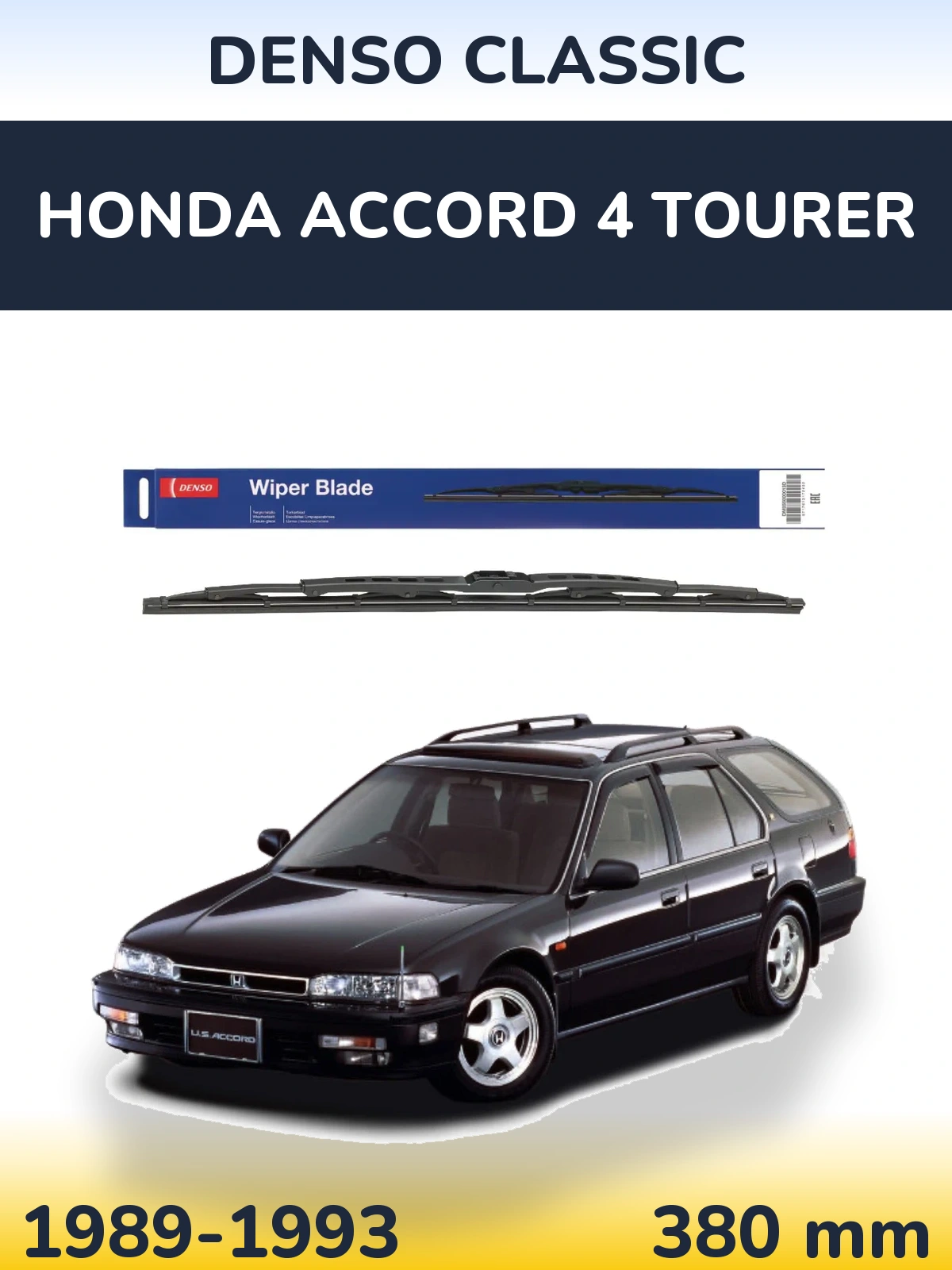 Zadní stěrač Denso Classic 380 mm pro Honda Accord 4 Tourer 1989-1993