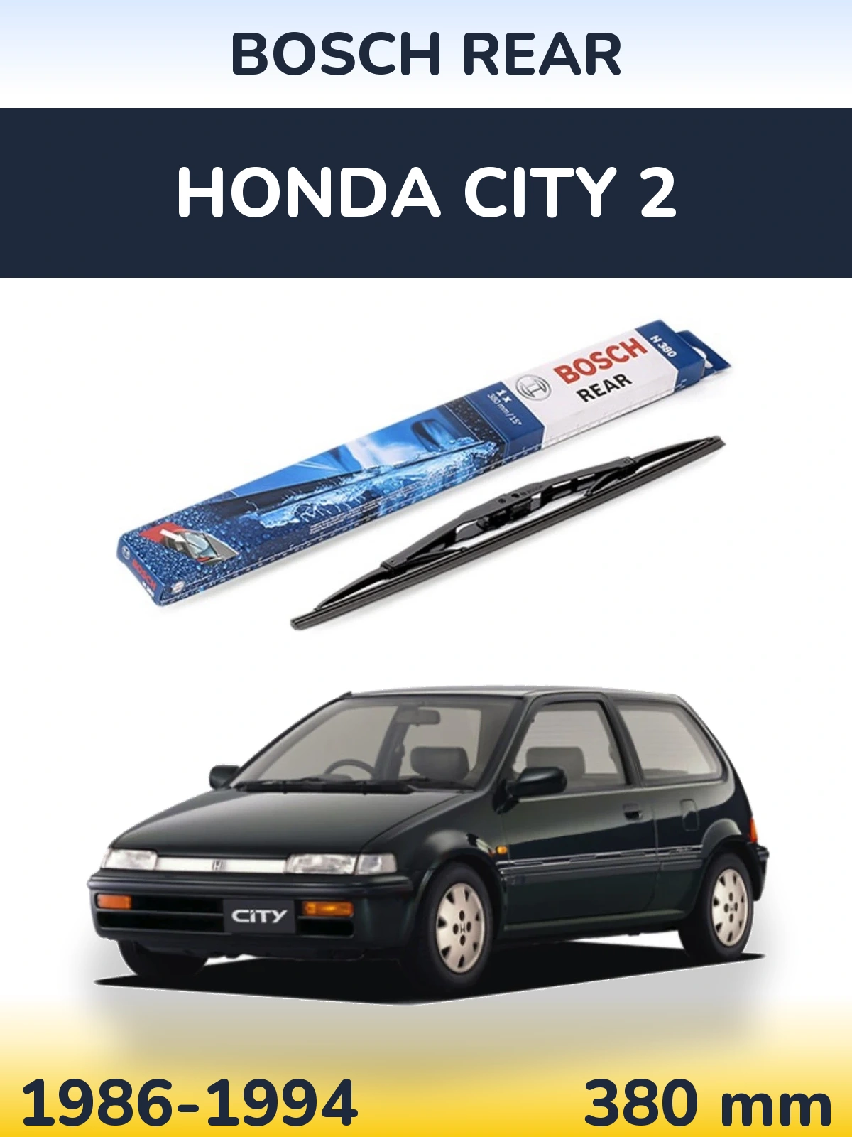 Zadní stěrač BOSCH Rear 380 mm pro Honda City 2 1986-1994