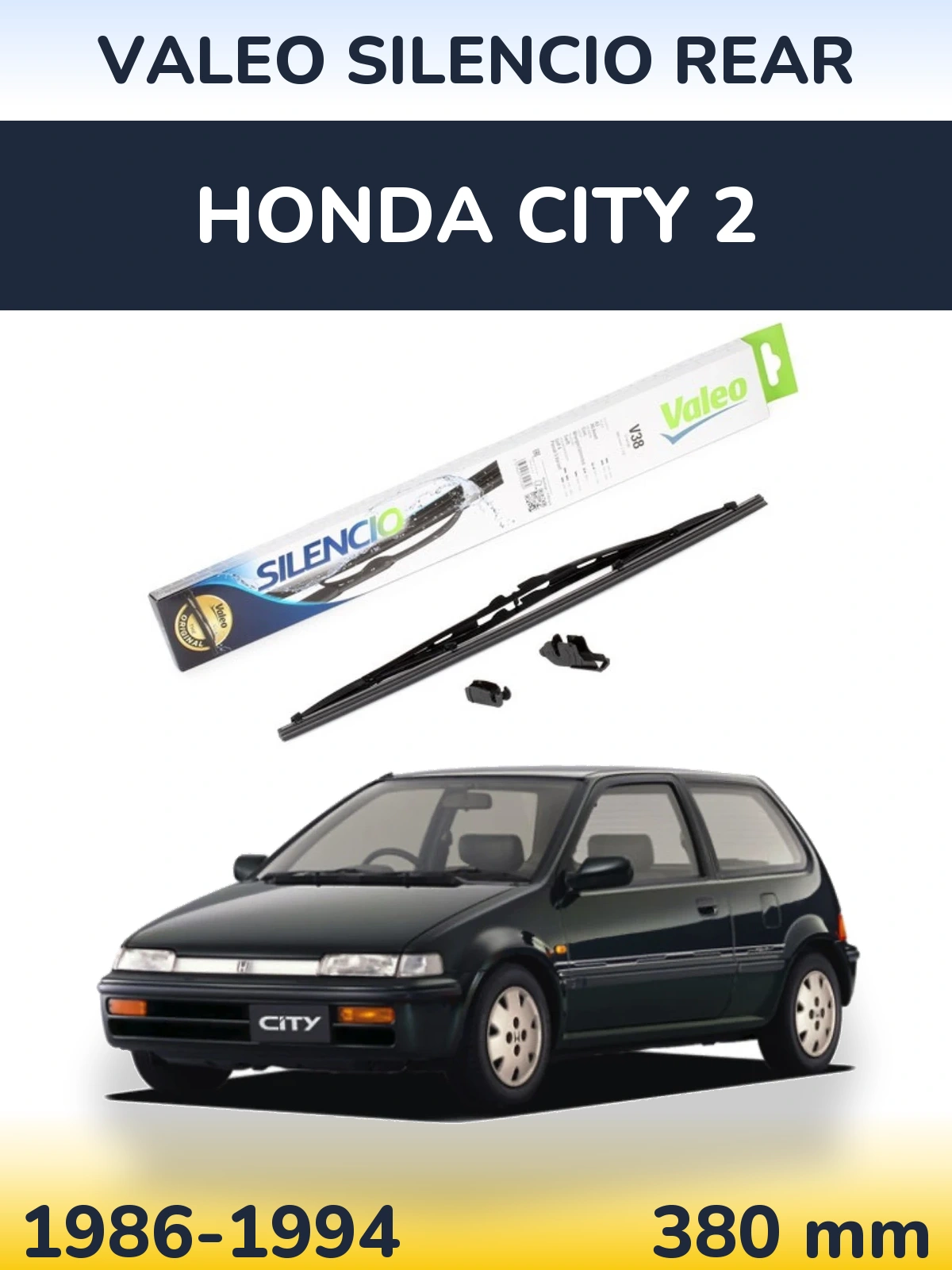 Zadní stěrač Valeo Silencio Rear 380 mm pro Honda City 2 1986-1994