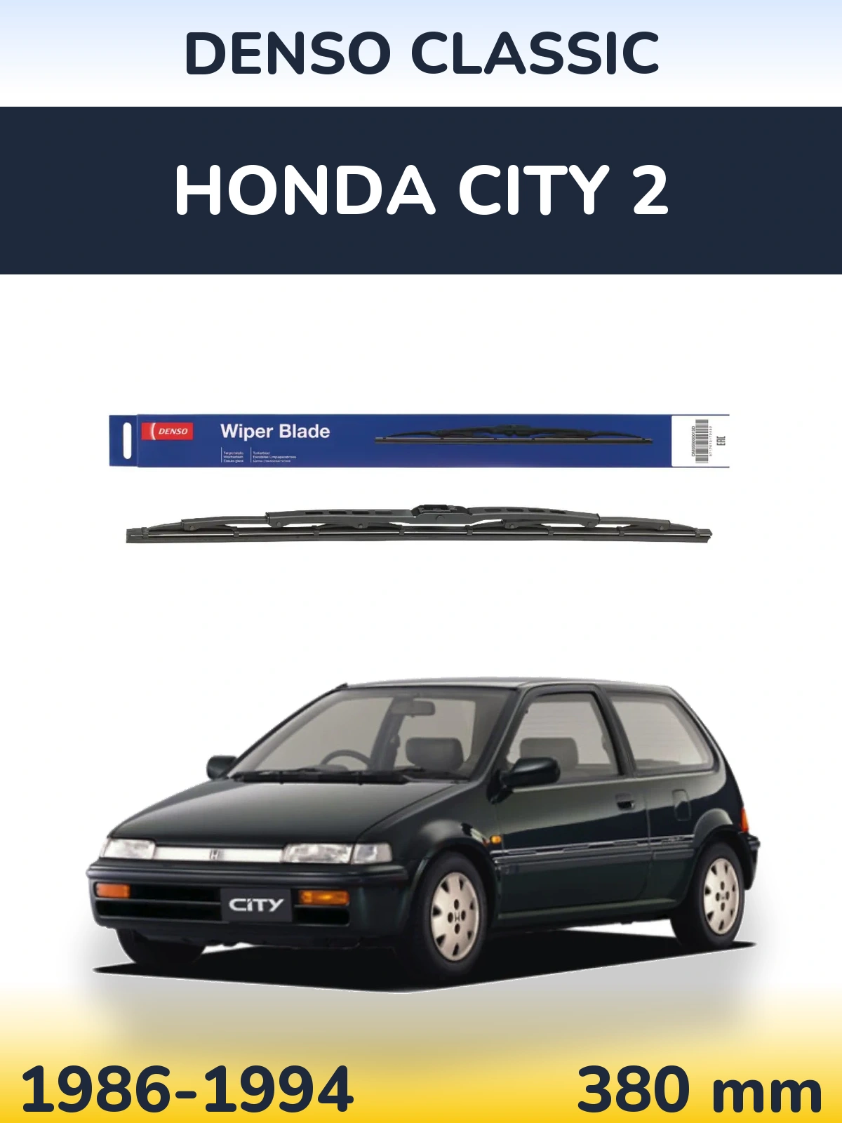 Zadní stěrač Denso Classic 380 mm pro Honda City 2 1986-1994