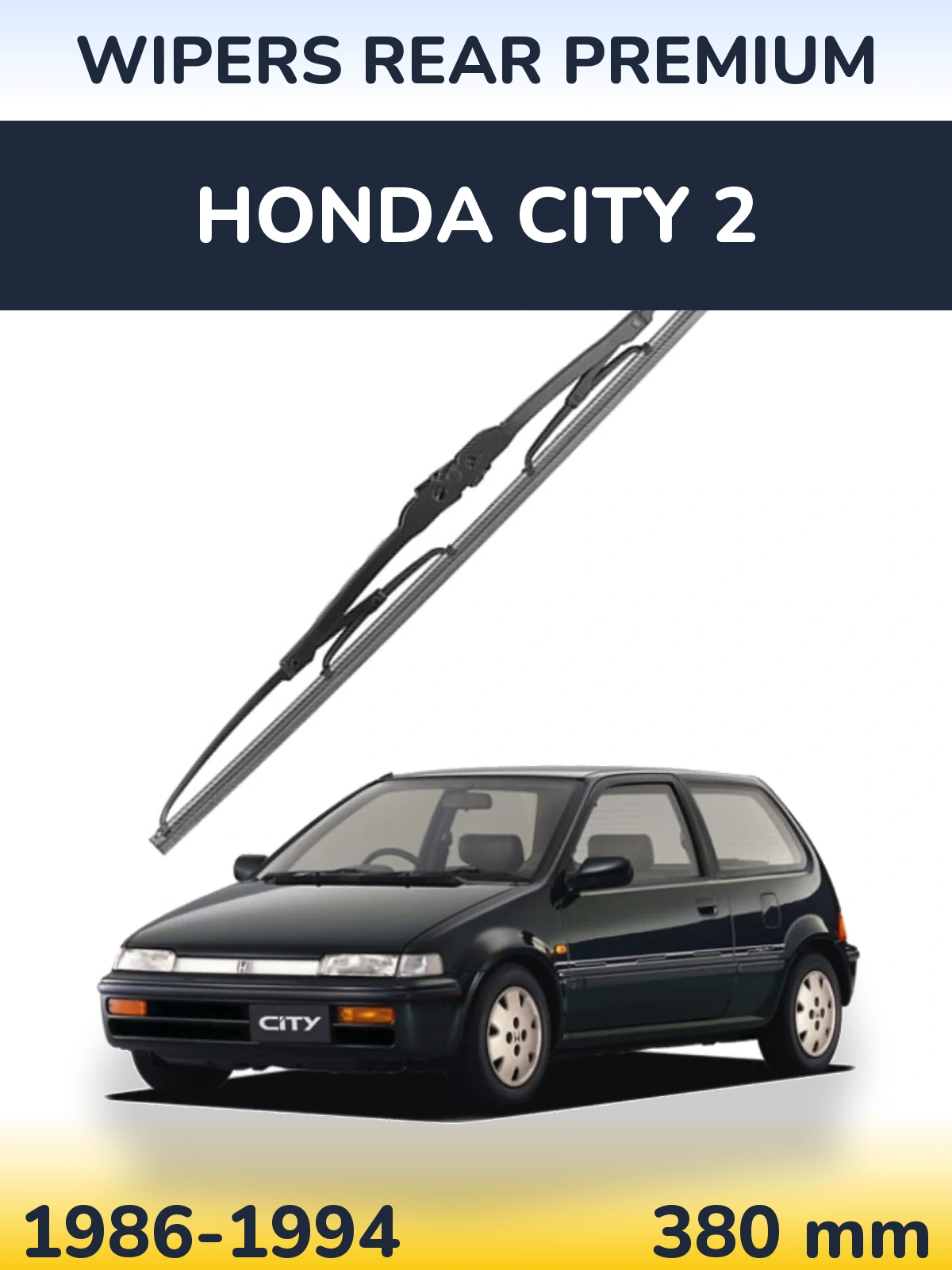 Zadní stěrač WIPERS REAR PREMIUM 380 mm pro Honda City 2 1986-1994