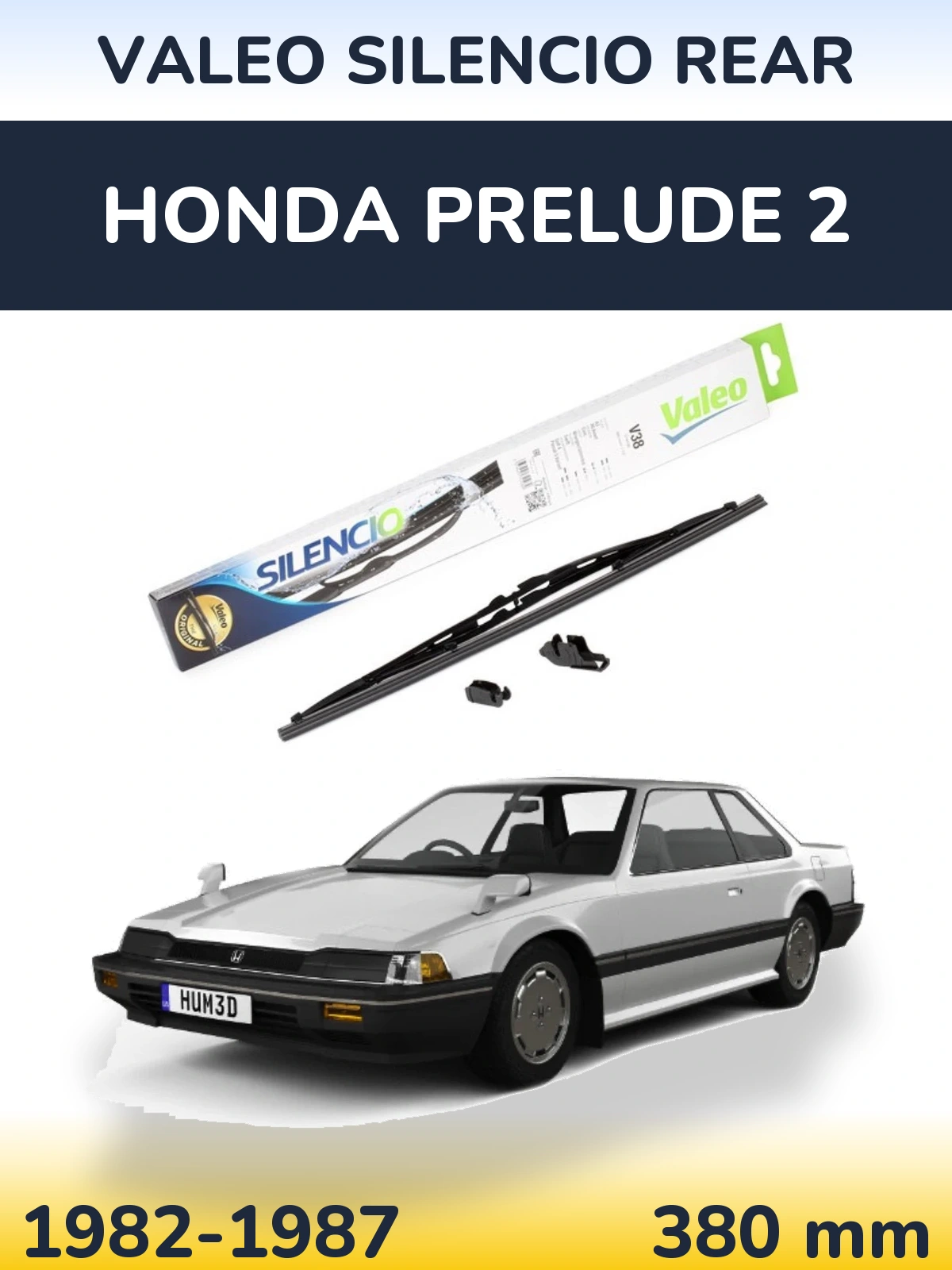 Zadní stěrač Valeo Silencio Rear 380 mm pro Honda Prelude 2 1982-1987