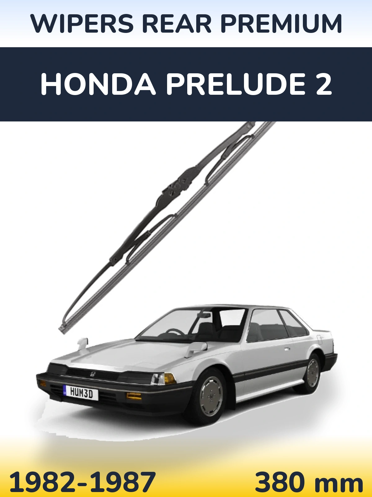 Задня щітка WIPERS REAR PREMIUM 380 мм для Honda Prelude 2 1982-1987