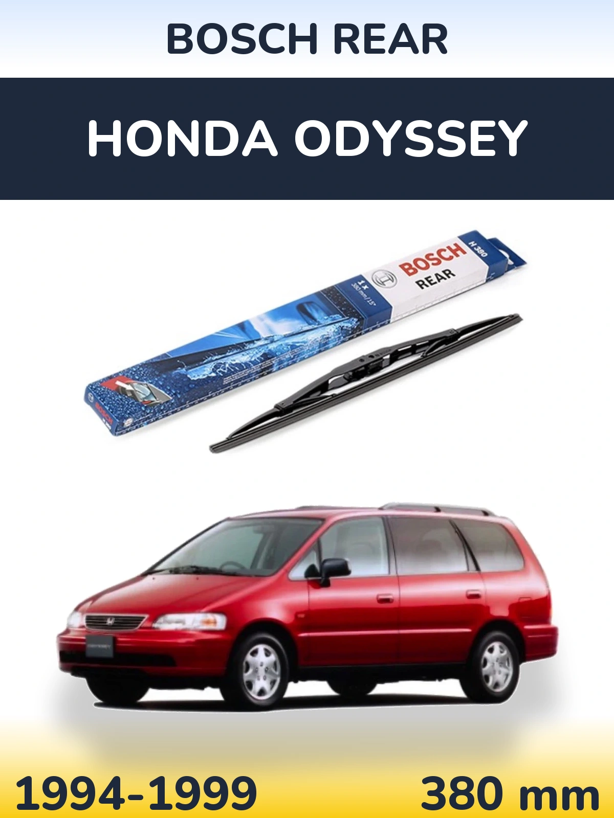 Задня щітка BOSCH Rear 380 мм для Honda Odyssey 1994-1999