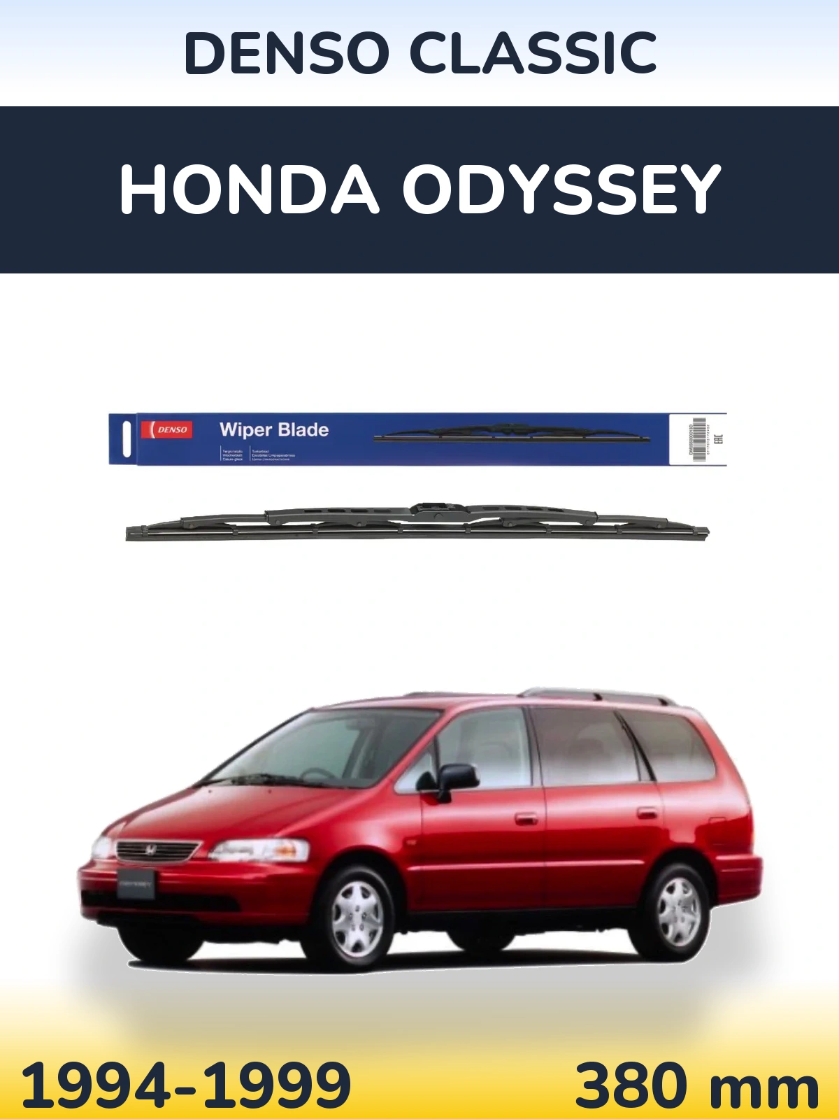 Zadní stěrač Denso Classic 380 mm pro Honda Odyssey 1994-1999