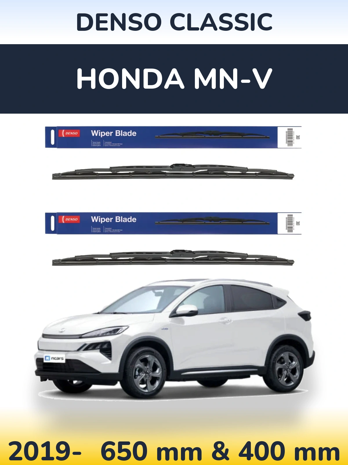 Sada předních stěračů Denso Classic 650 a 400 mm pro Honda MN-V 2019-2026