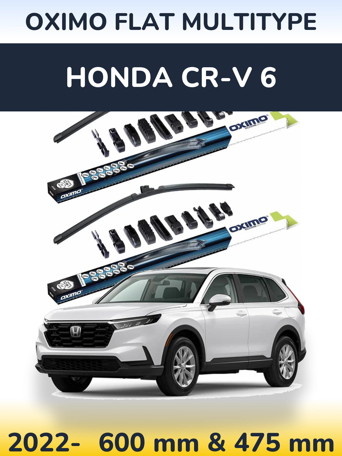 Sada předních stěračů Oximo Flat MultiType 600 a 475 mm pro Honda CR-V 6 2022-2026