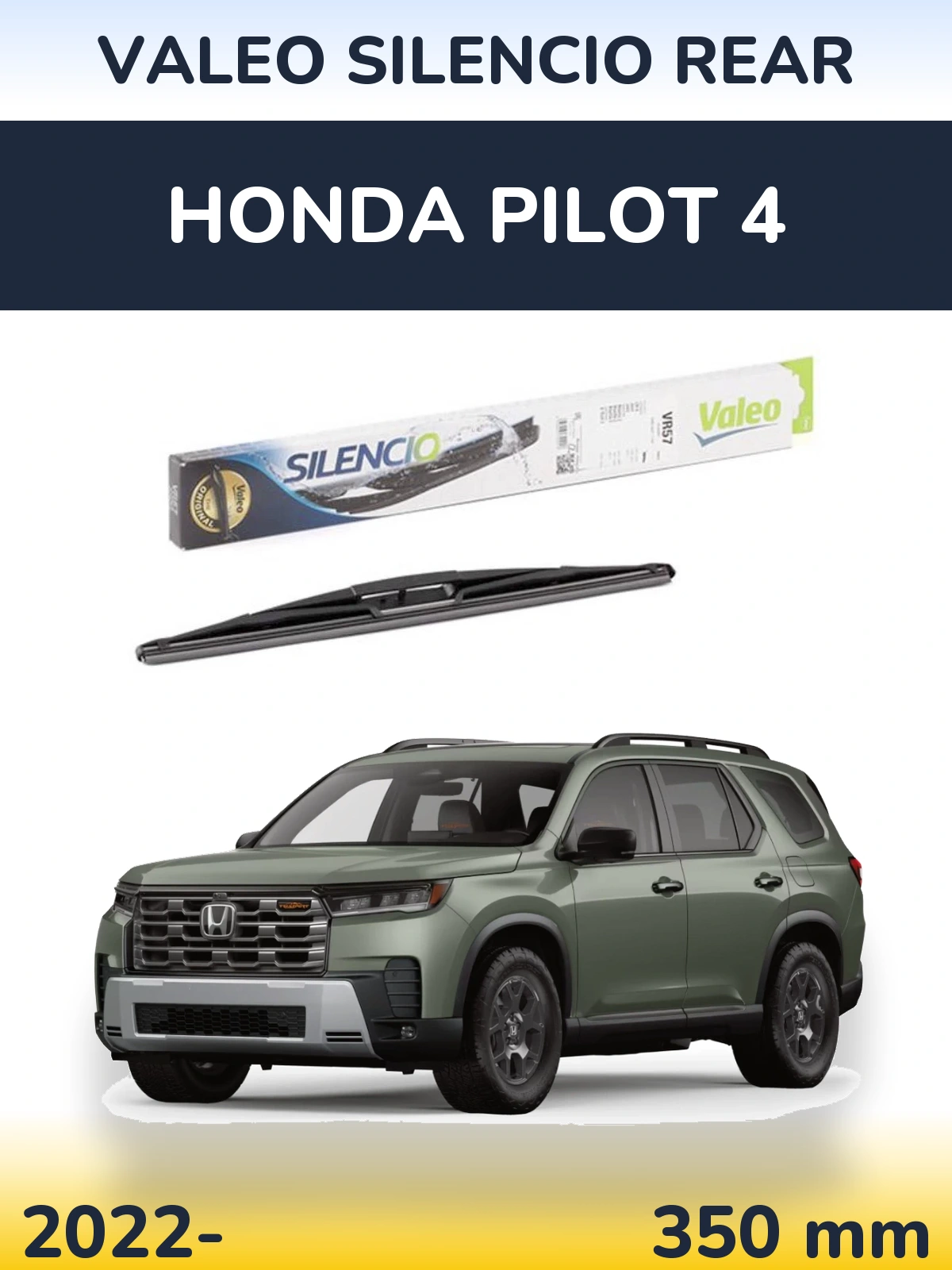 Zadní stěrač Valeo Silencio Rear 345 mm pro Honda Pilot 4 2022-2026