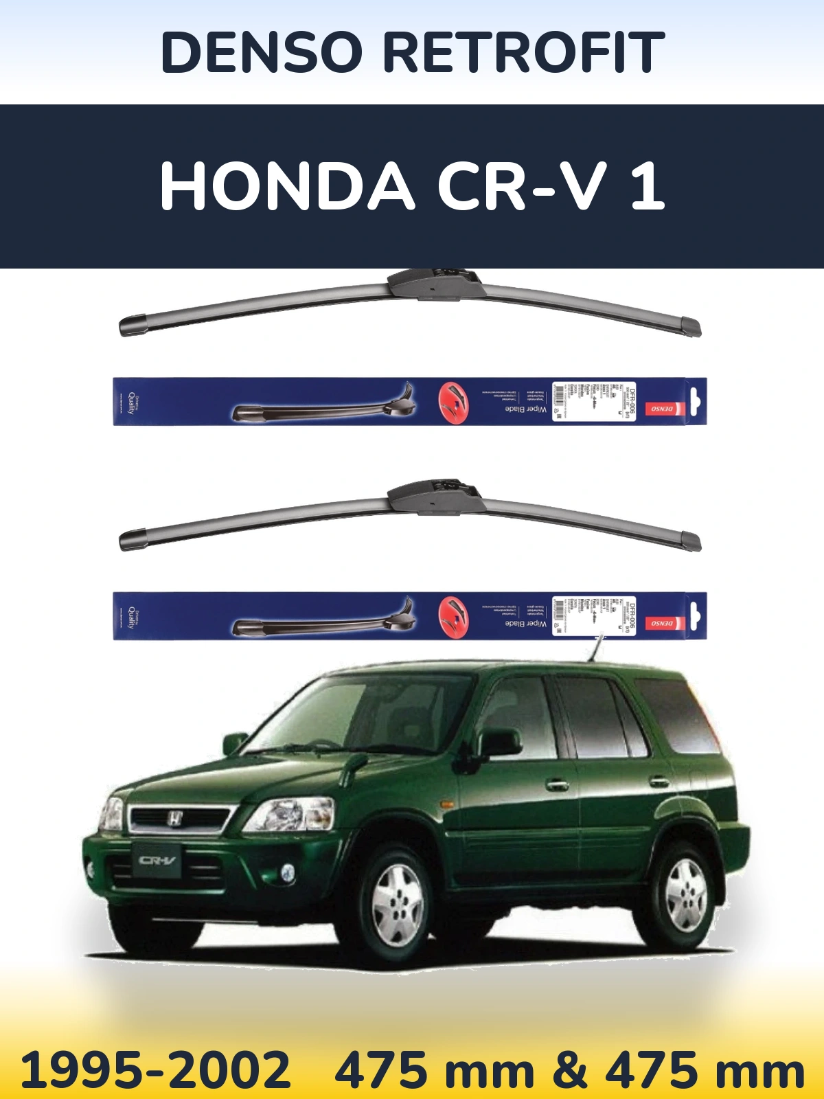 Sada předních stěračů Denso Retrofit 475 a 475 mm pro Honda CR-V 1 1995-2002