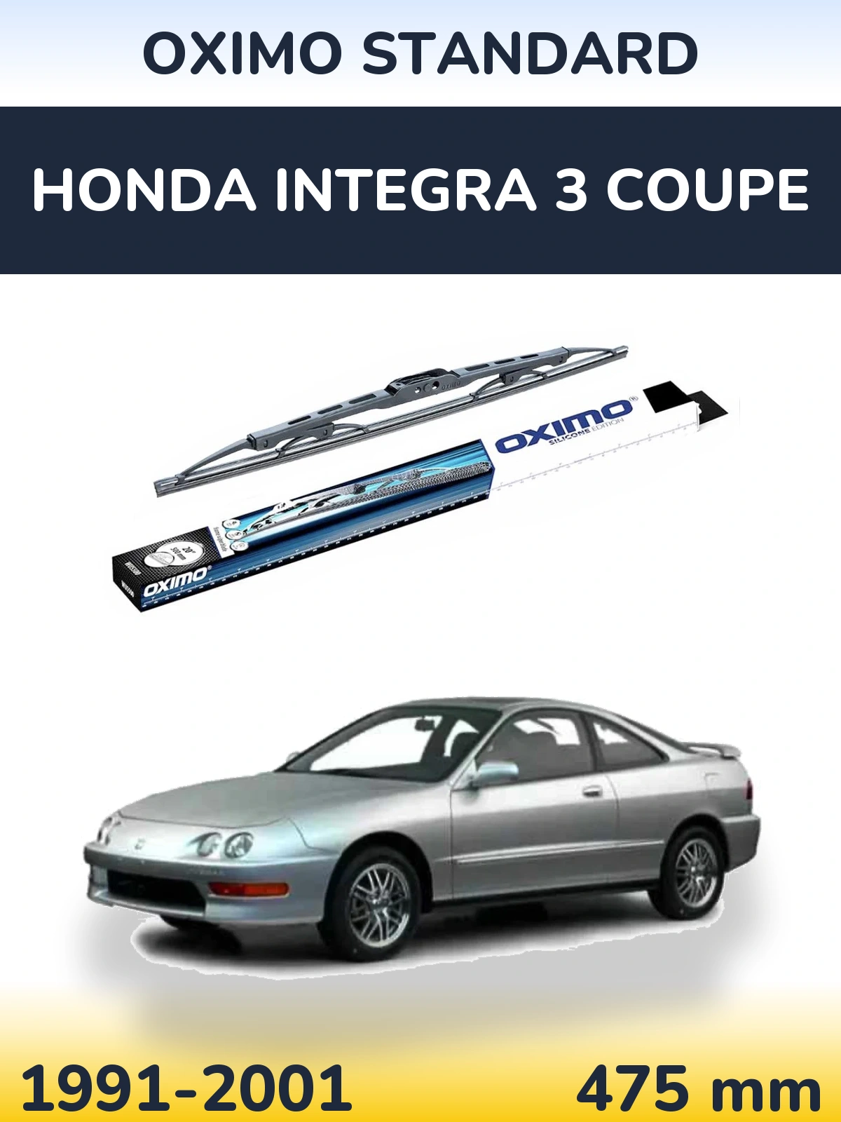 Zadní stěrač Oximo Standard 475 mm pro Honda Integra 3 coupe 1991-2001