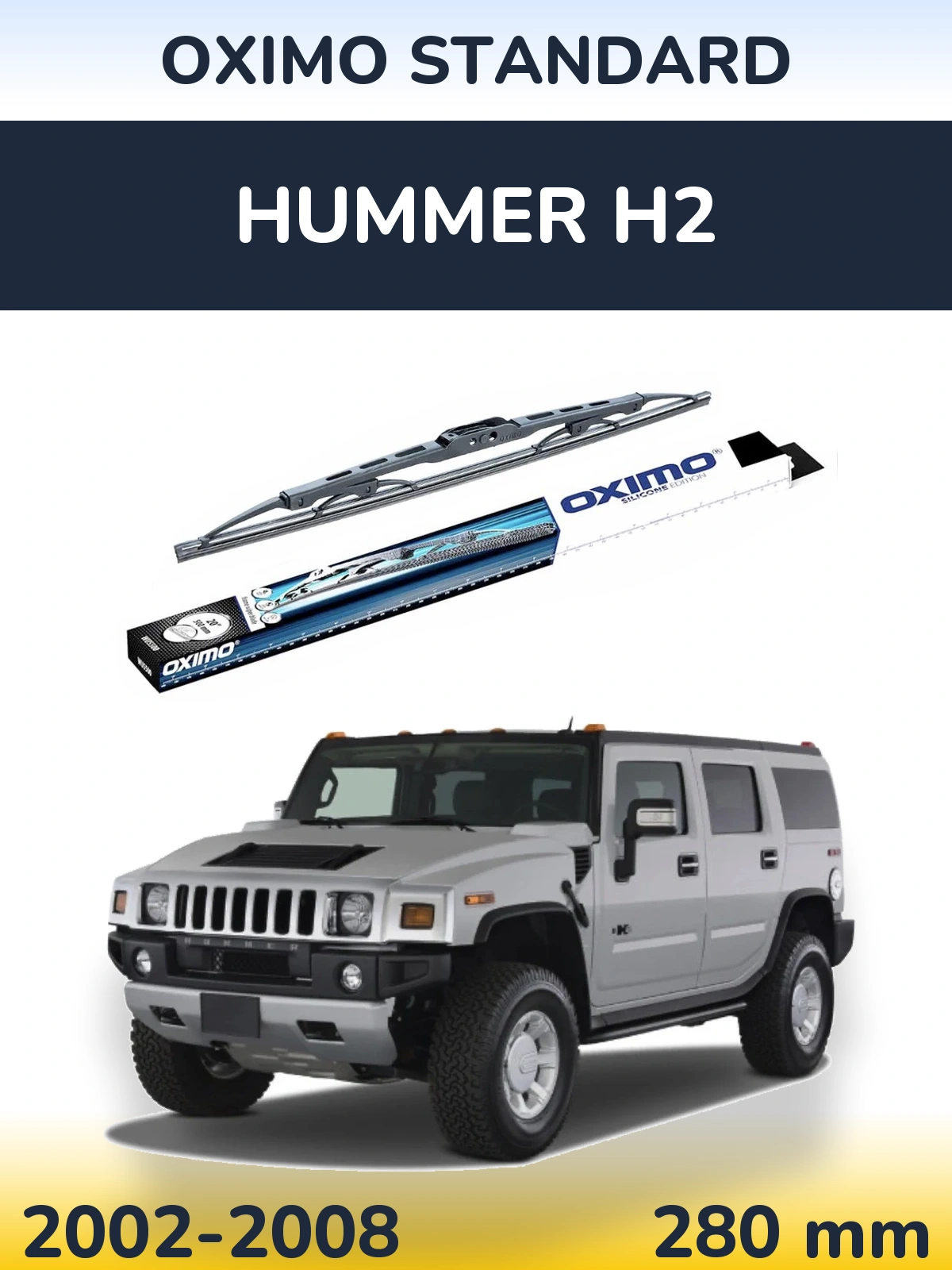 Zadní stěrač Oximo Standard 275 mm pro Hummer H2 2002-2008