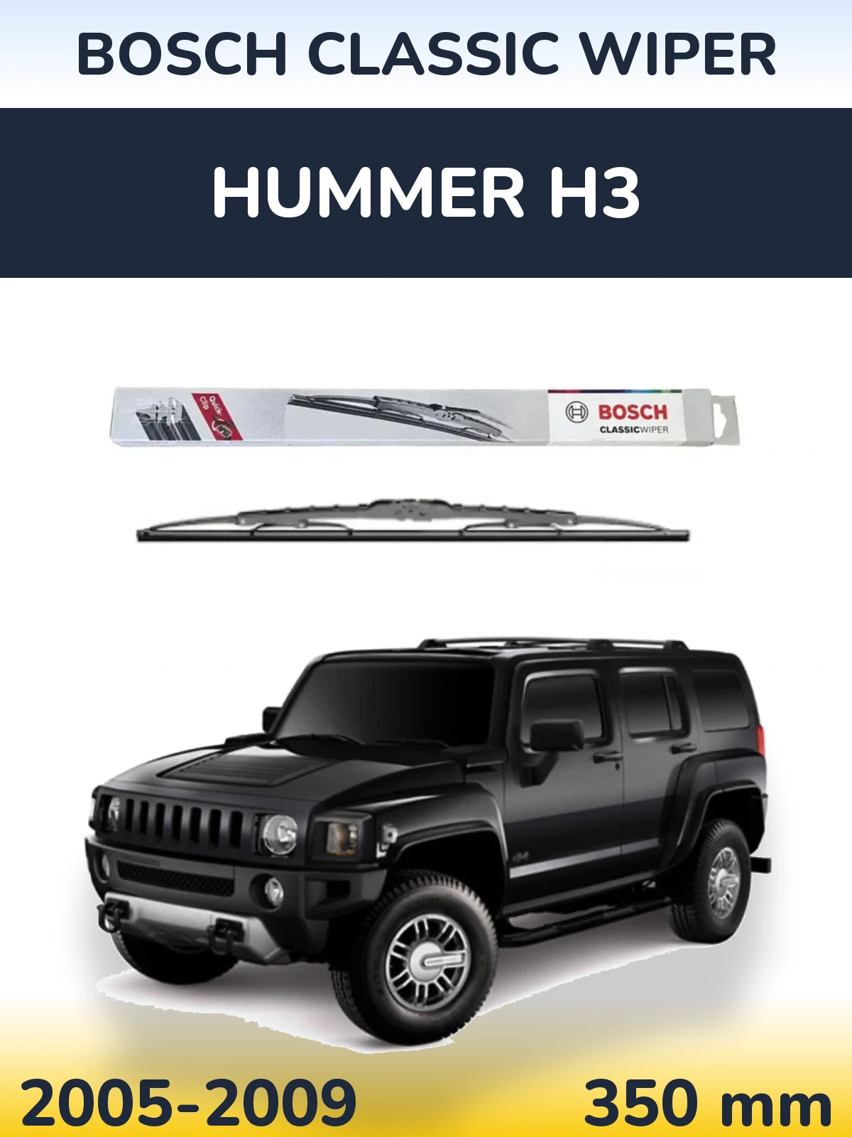 Zadní stěrač BOSCH Classic Wiper 340 mm pro Hummer H3 2005-2009