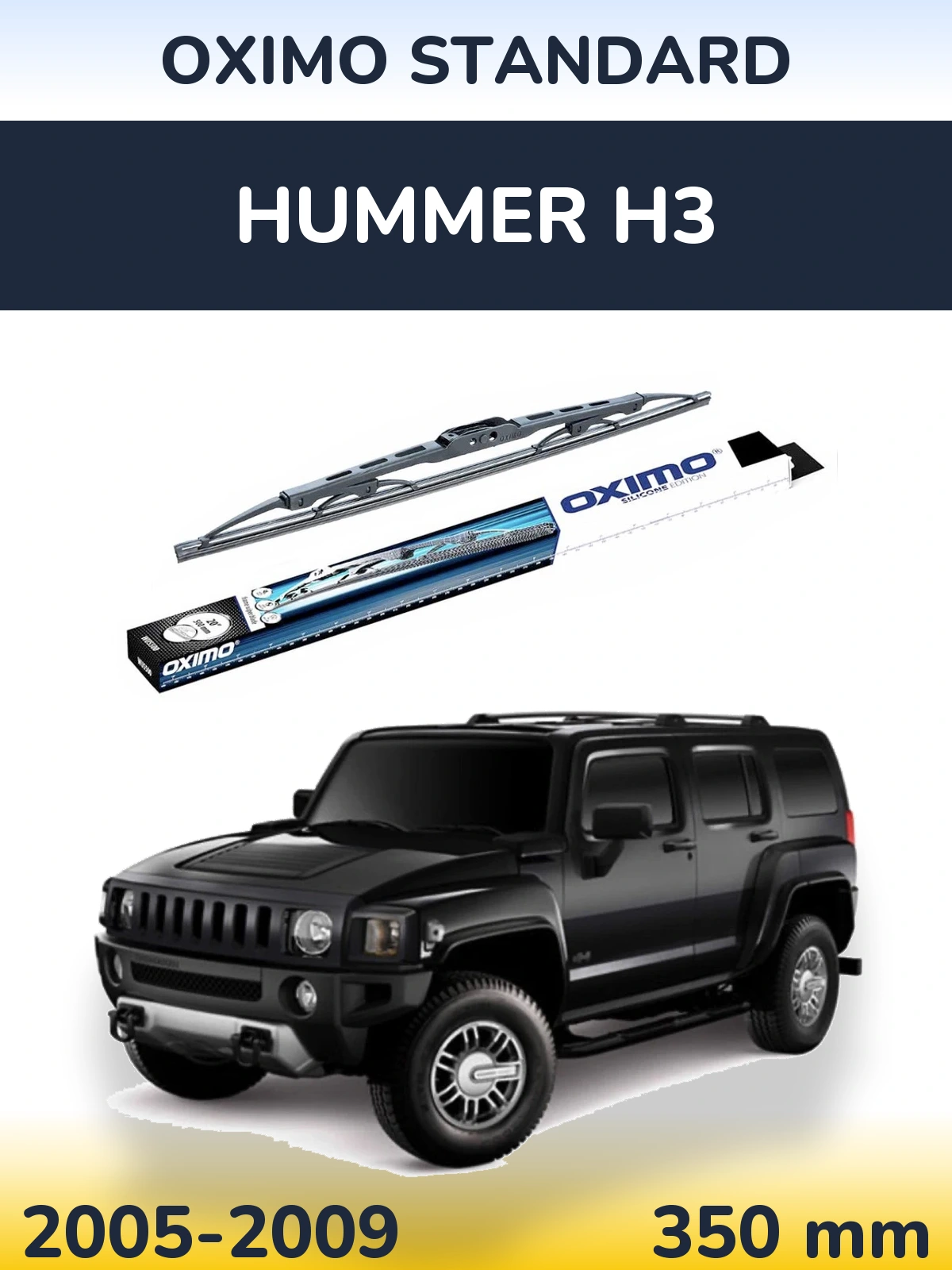Zadní stěrač Oximo Standard 350 mm pro Hummer H3 2005-2009