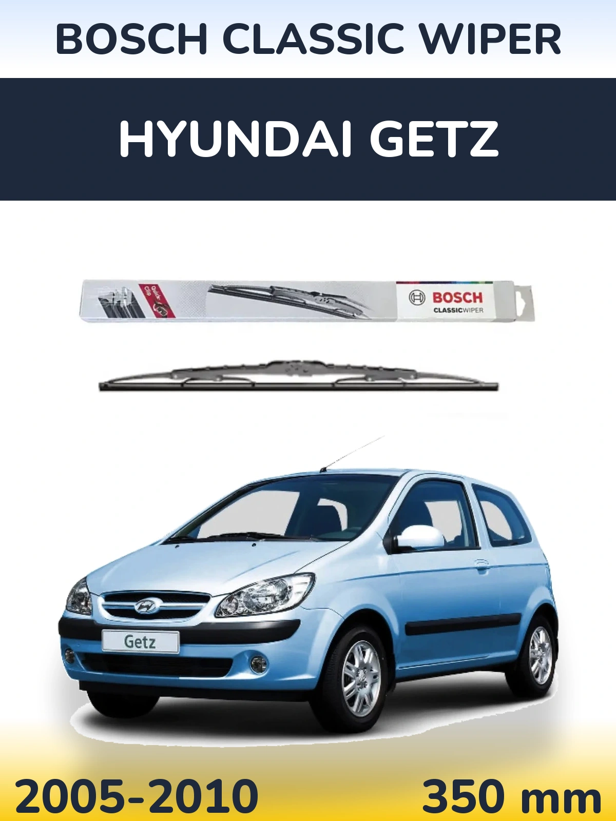 Zadní stěrač BOSCH Classic Wiper 340 mm pro Hyundai Getz 2005-2010