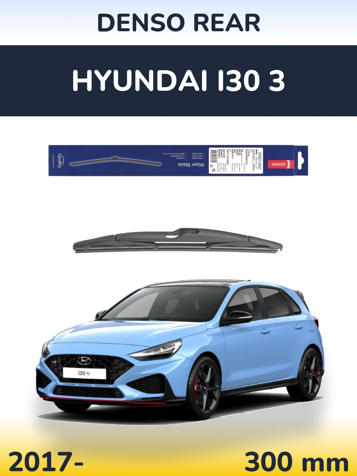 Zadní stěrač Denso Rear 310 mm pro Hyundai i30 3 2017-2026