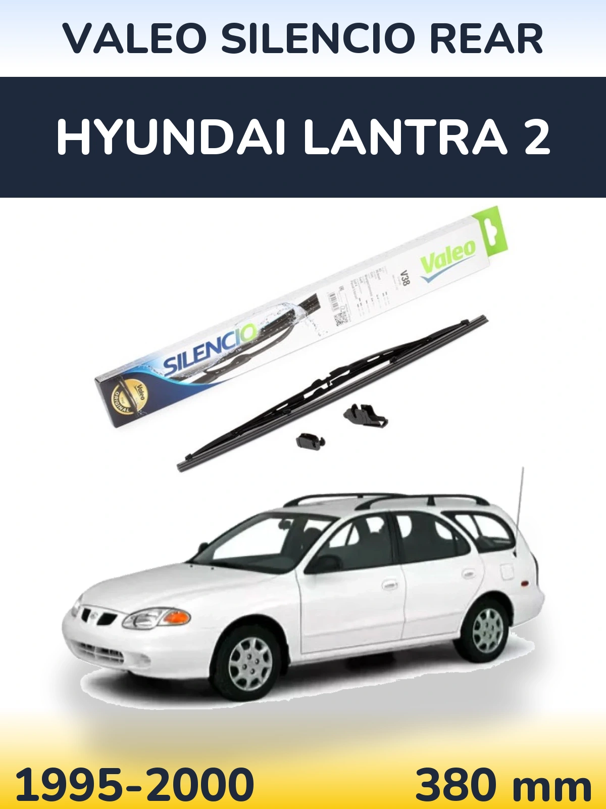 Zadní stěrač Valeo Silencio Rear 380 mm pro Hyundai Lantra 2 1995-2000