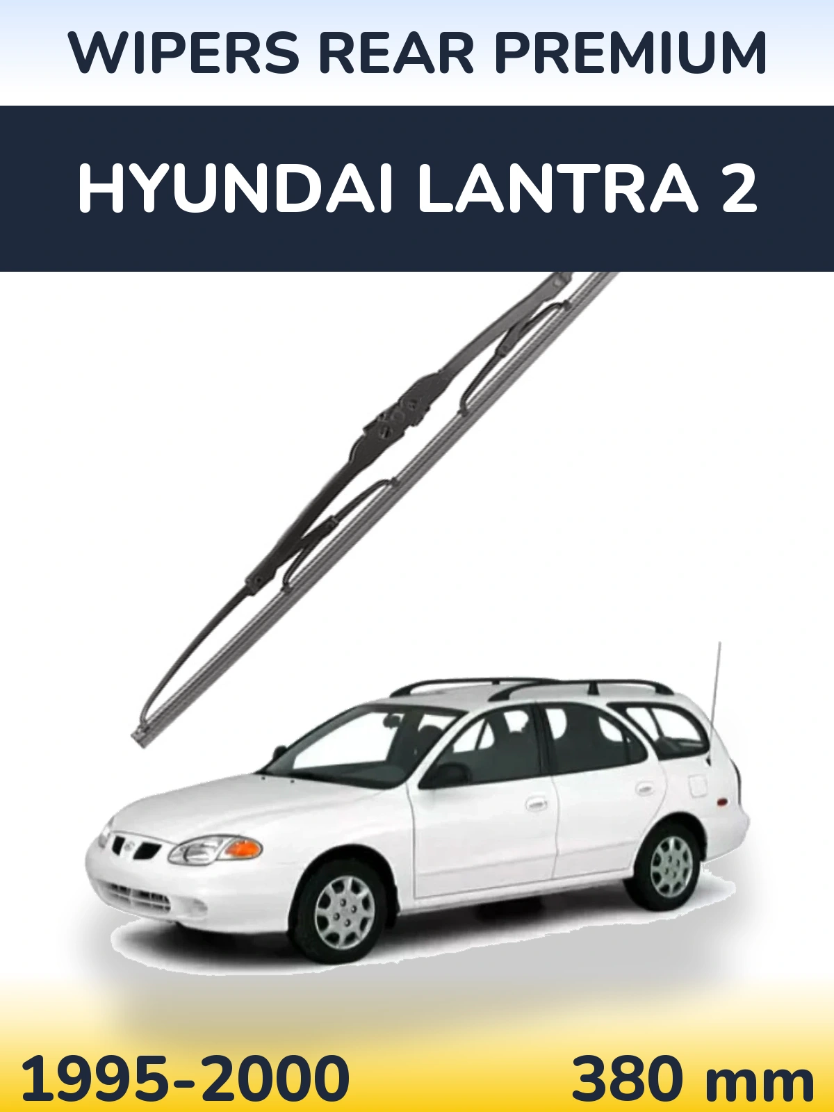 Zadní stěrač WIPERS REAR PREMIUM 380 mm pro Hyundai Lantra 2 1995-2000