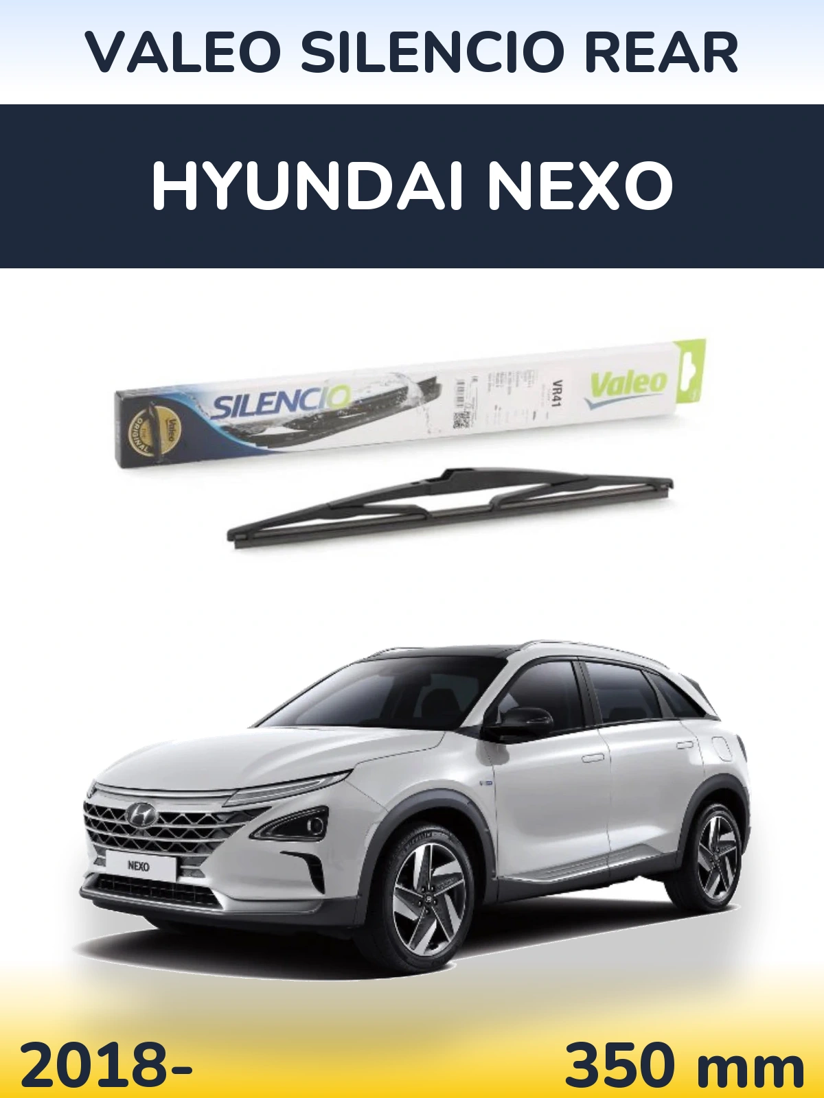 Задня щітка Valeo Silencio Rear 345 мм для Hyundai Nexo 2018-2026