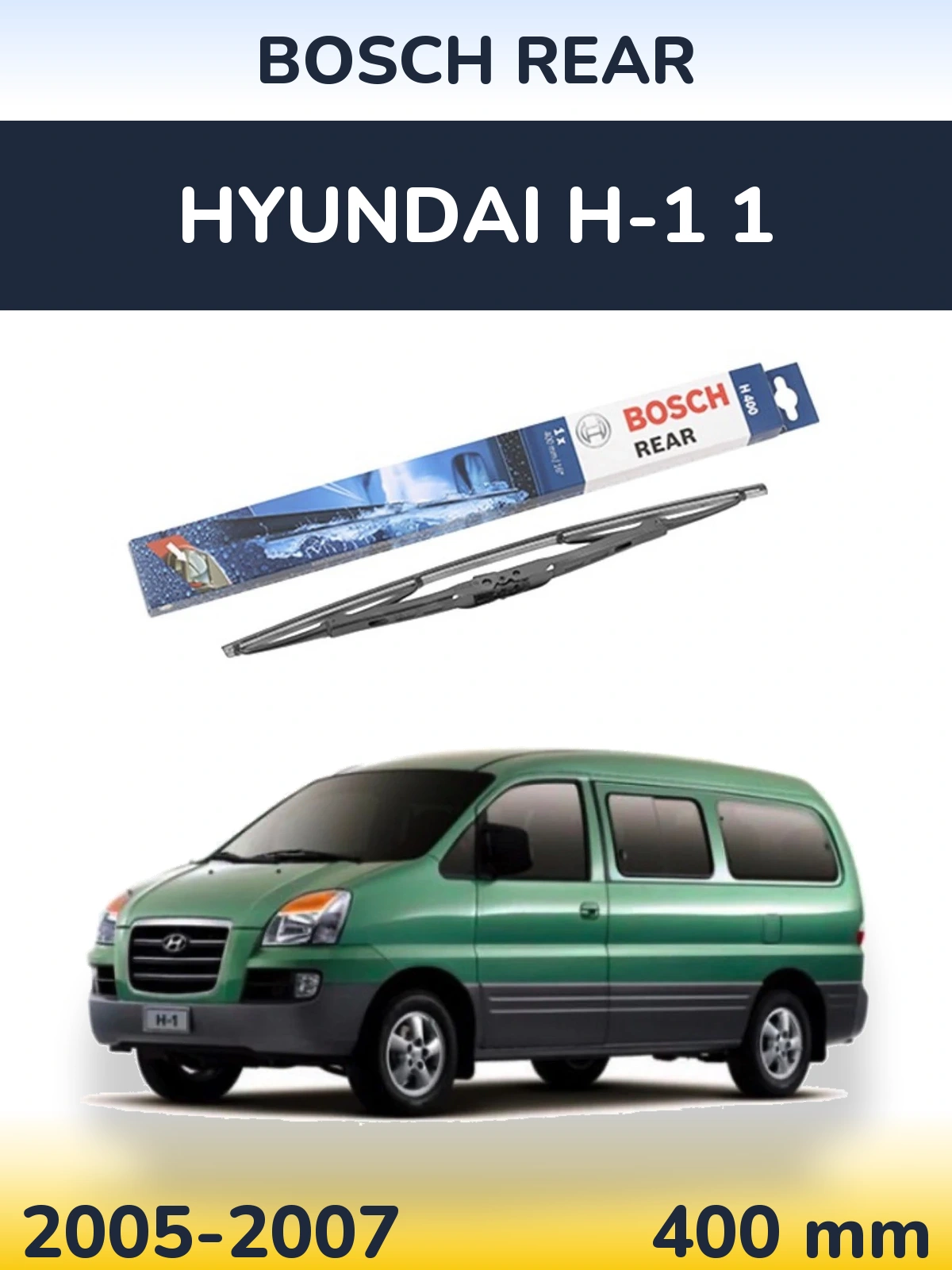 Zadní stěrač BOSCH Rear 400 mm pro Hyundai H-1 1 2005-2007