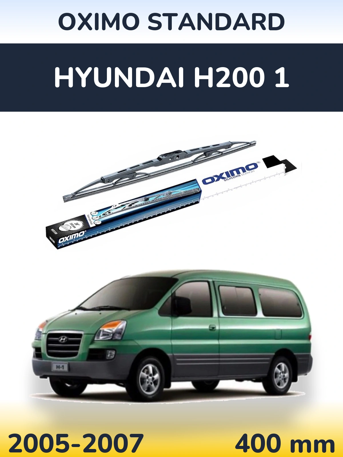 Zadní stěrač Oximo Standard 400 mm pro Hyundai H200 1 2005-2007