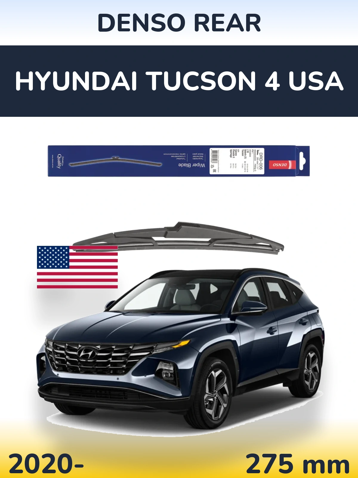 Zadní stěrač Denso Rear 275 mm pro Hyundai Tucson 4 USA 2020-2026