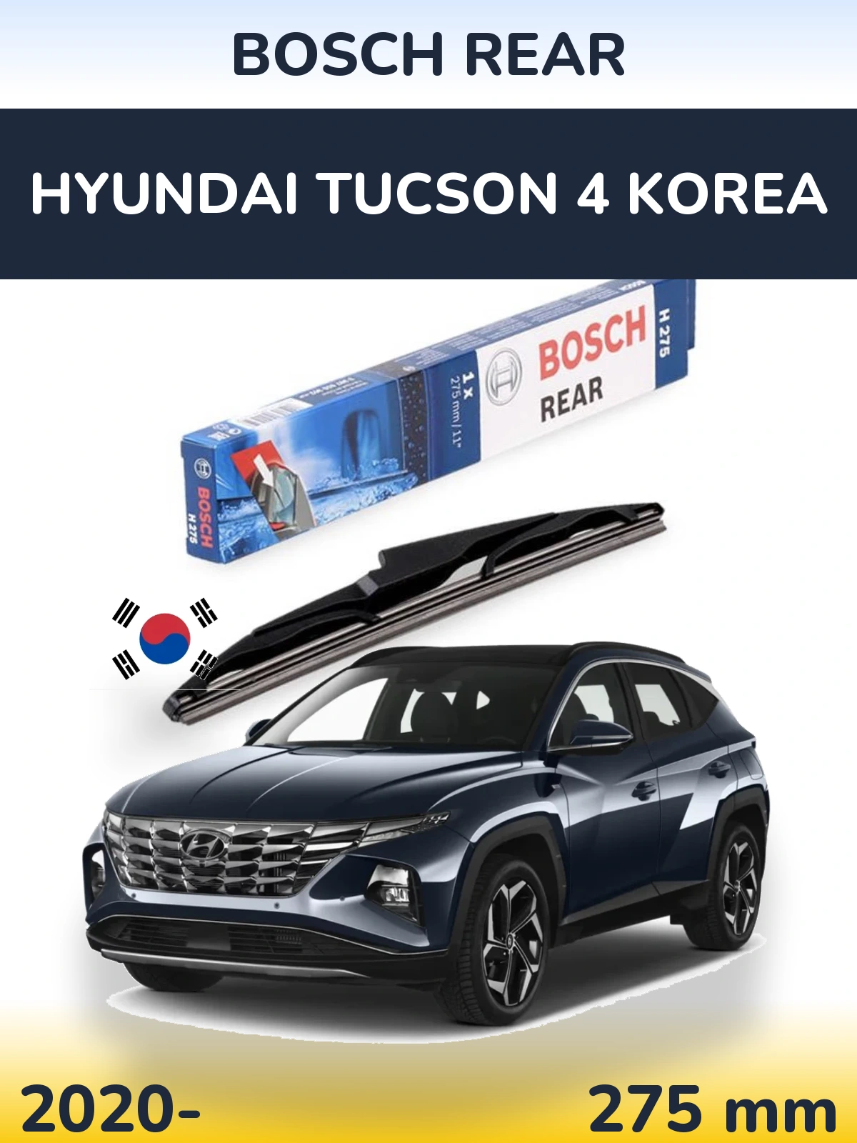 Zadní stěrač BOSCH Rear 275 mm pro Hyundai Tucson 4 Korea 2020-2026