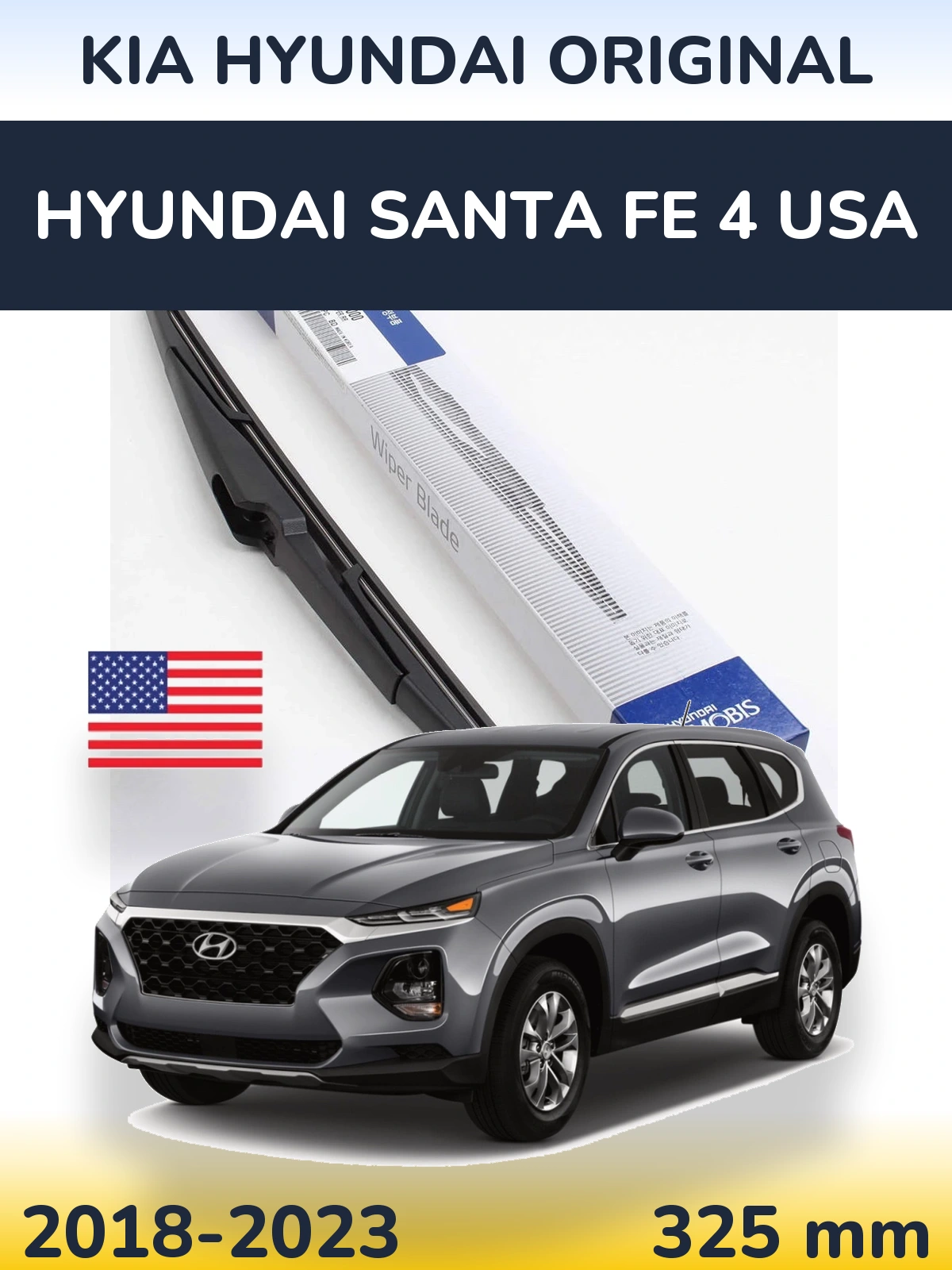 Zadní stěrač Kia Hyundai OEM Kia Hyundai Original 325 mm pro Hyundai Santa Fe 4 USA 2018-2023