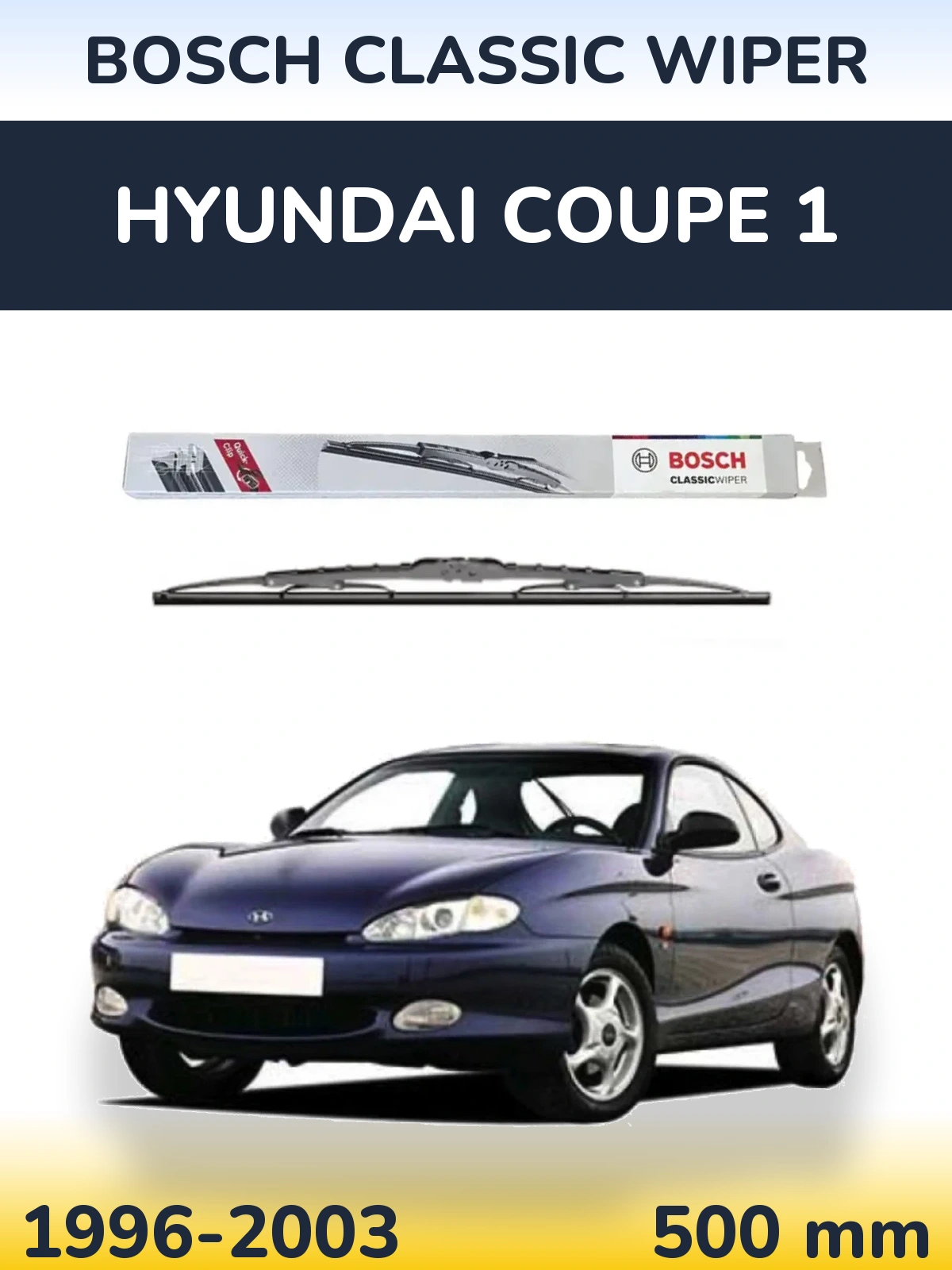 Zadní stěrač BOSCH Classic Wiper 500 mm pro Hyundai Coupe 1 1996-2003