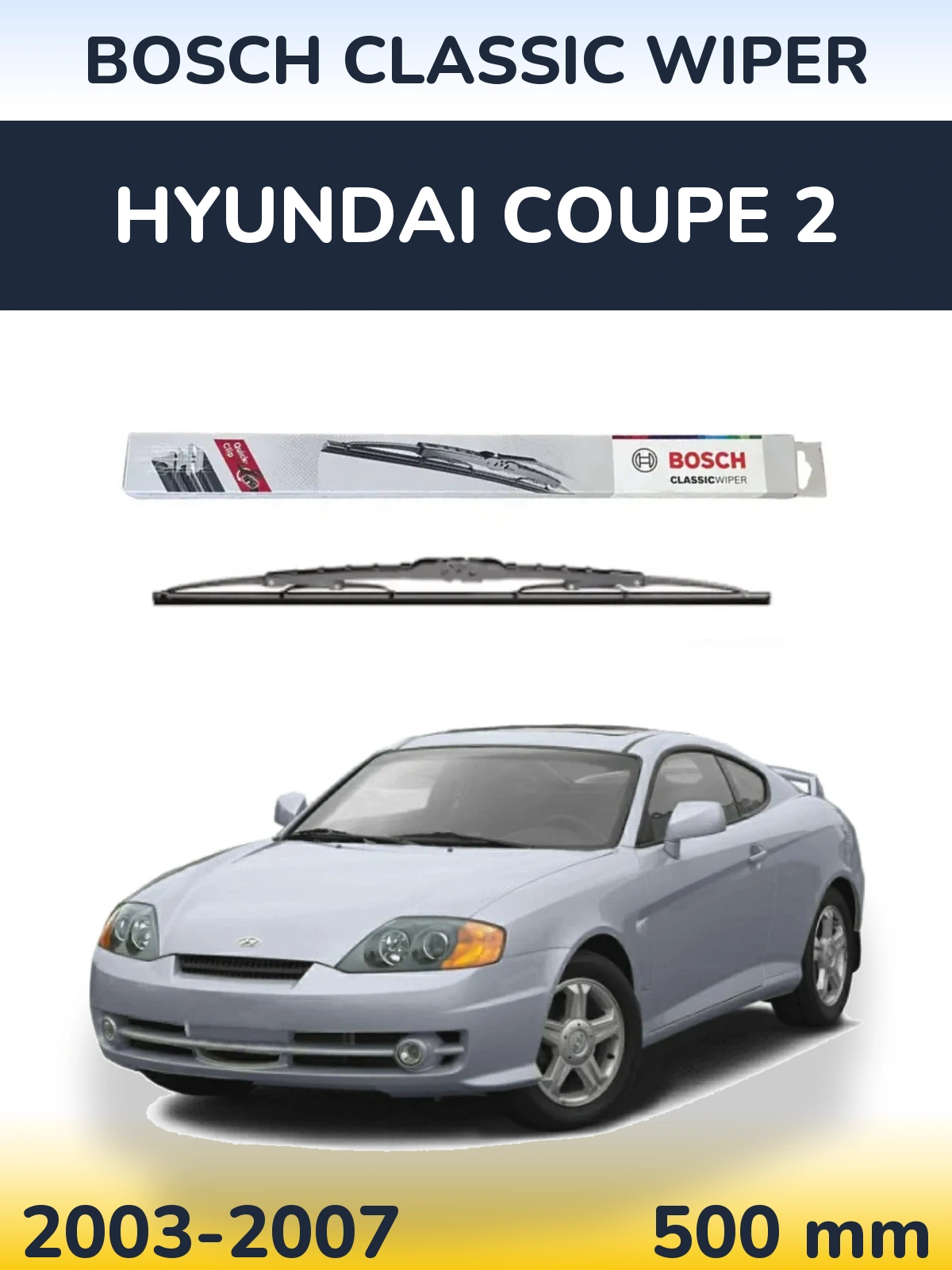 Zadní stěrač BOSCH Classic Wiper 500 mm pro Hyundai Coupe 2 2003-2007