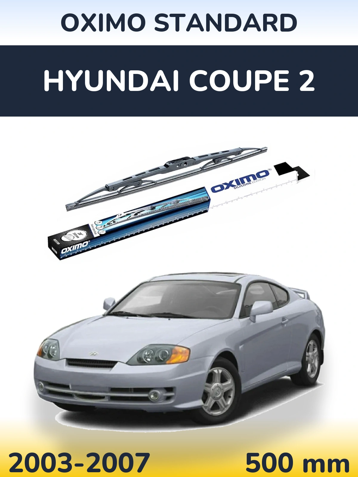 Zadní stěrač Oximo Standard 500 mm pro Hyundai Coupe 2 2003-2007