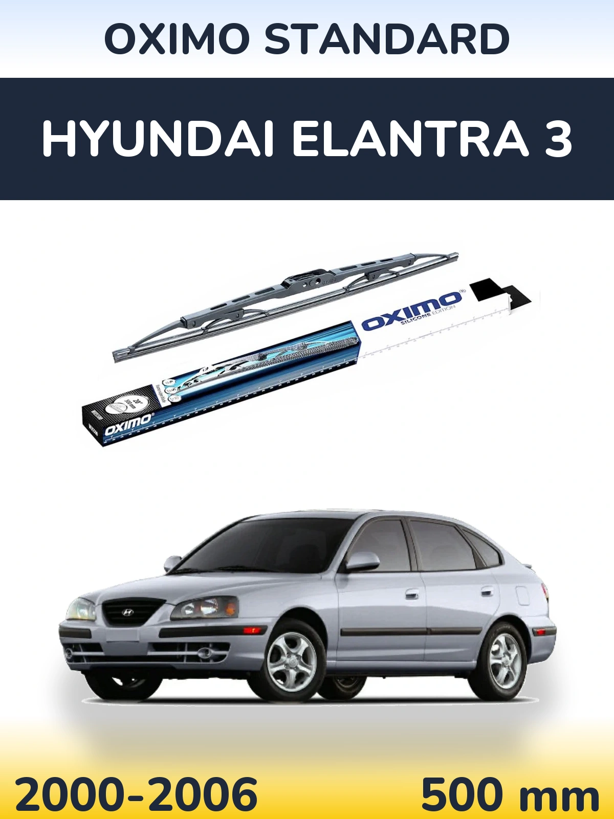 Zadní stěrač Oximo Standard 500 mm pro Hyundai Elantra 3 2000-2006