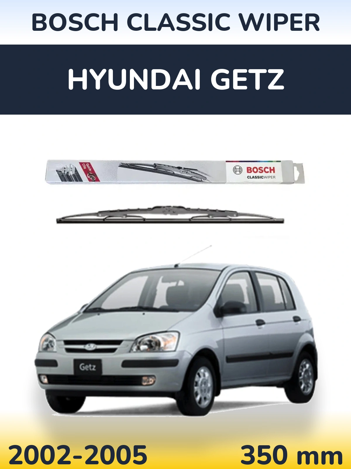 Zadní stěrač BOSCH Classic Wiper 340 mm pro Hyundai Getz 2002-2005